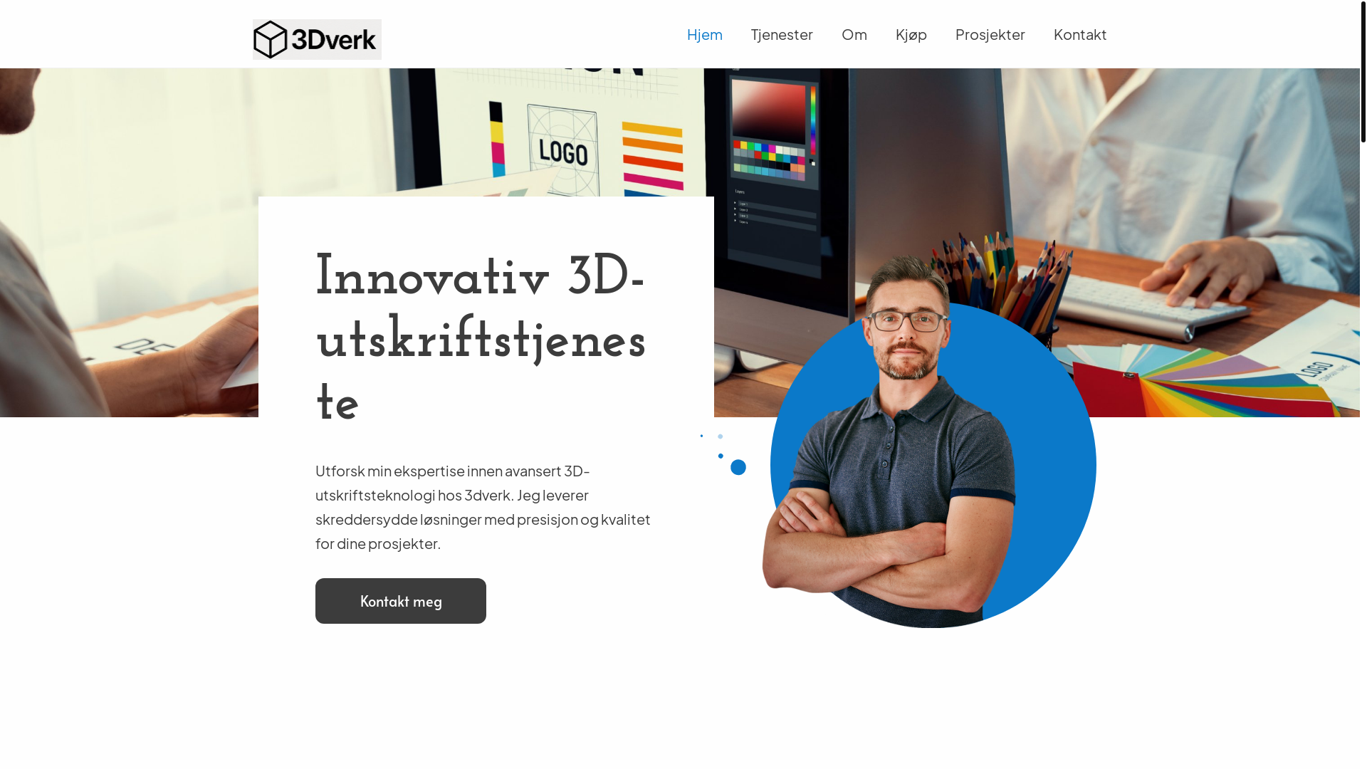 website screenshot of https://3dverk.no/