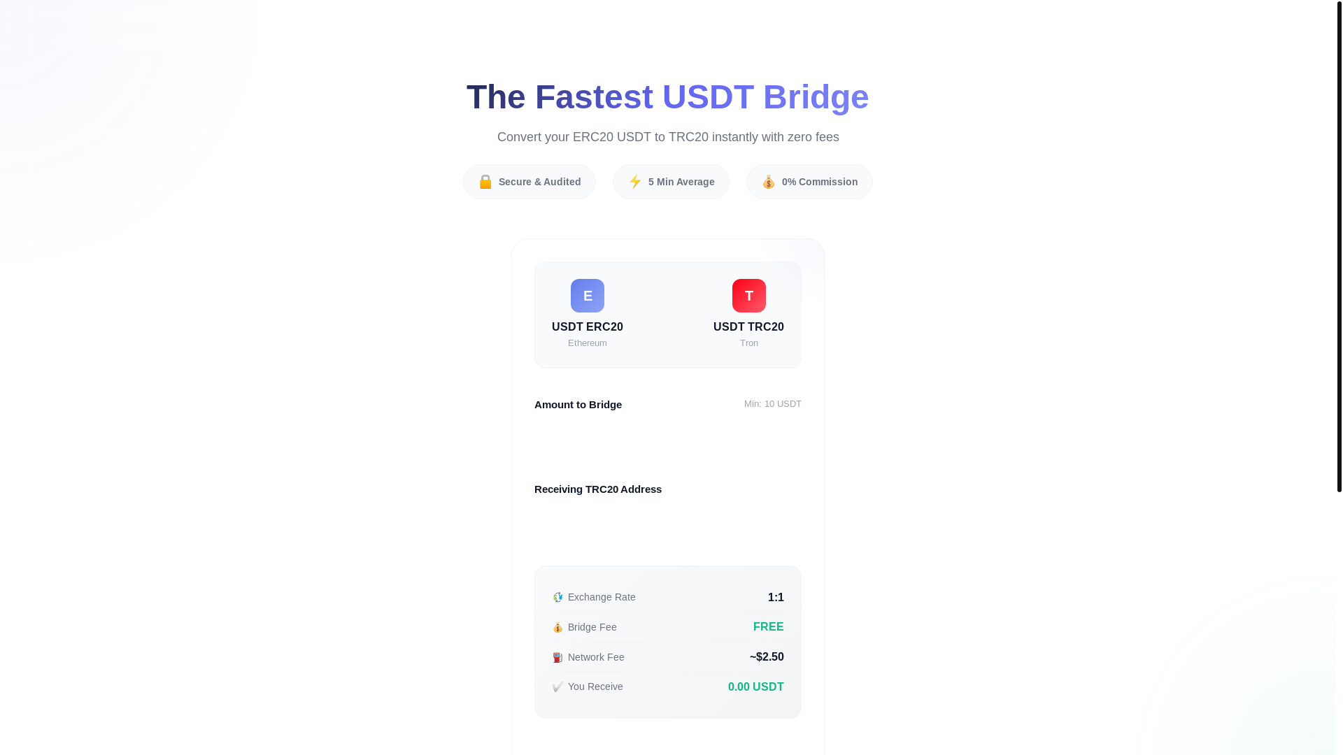 website screenshot of https://erctrcbridge.org/