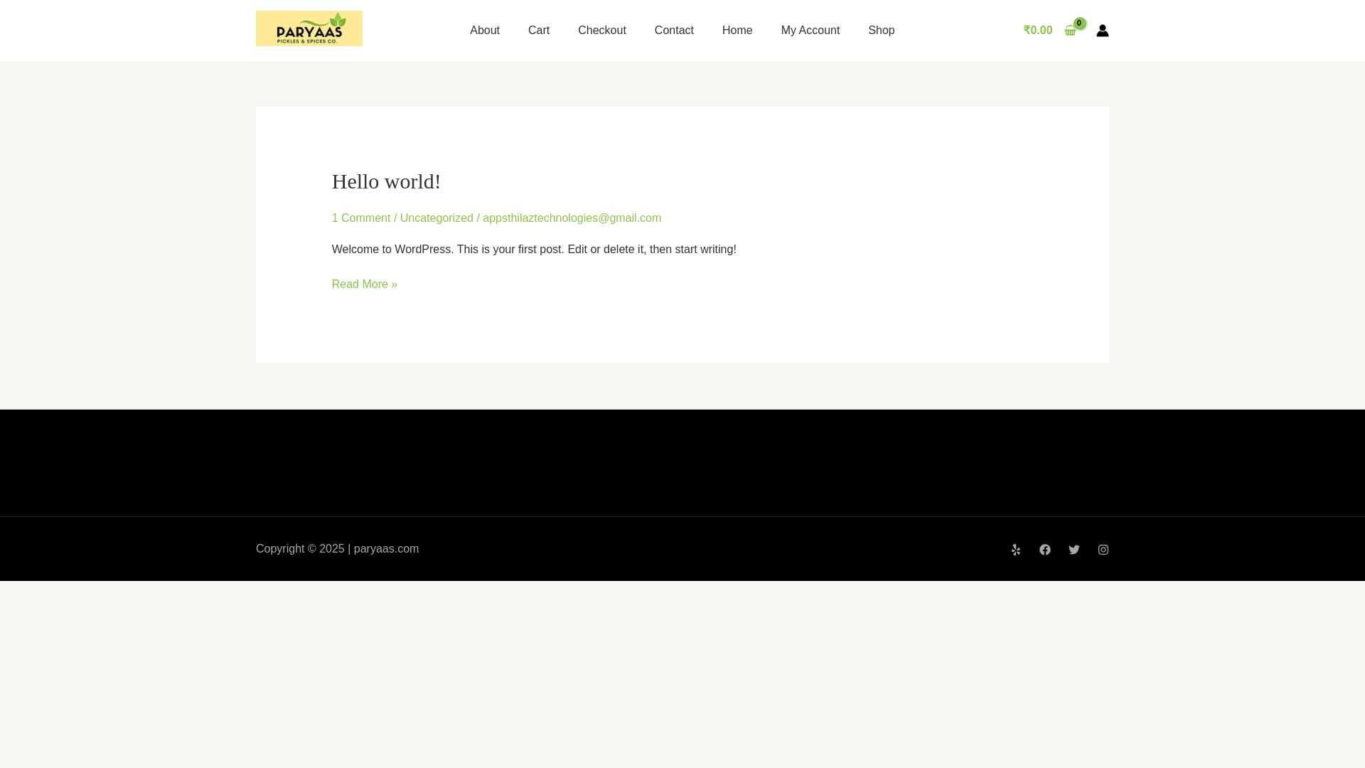 website screenshot of https://paryaas.com/