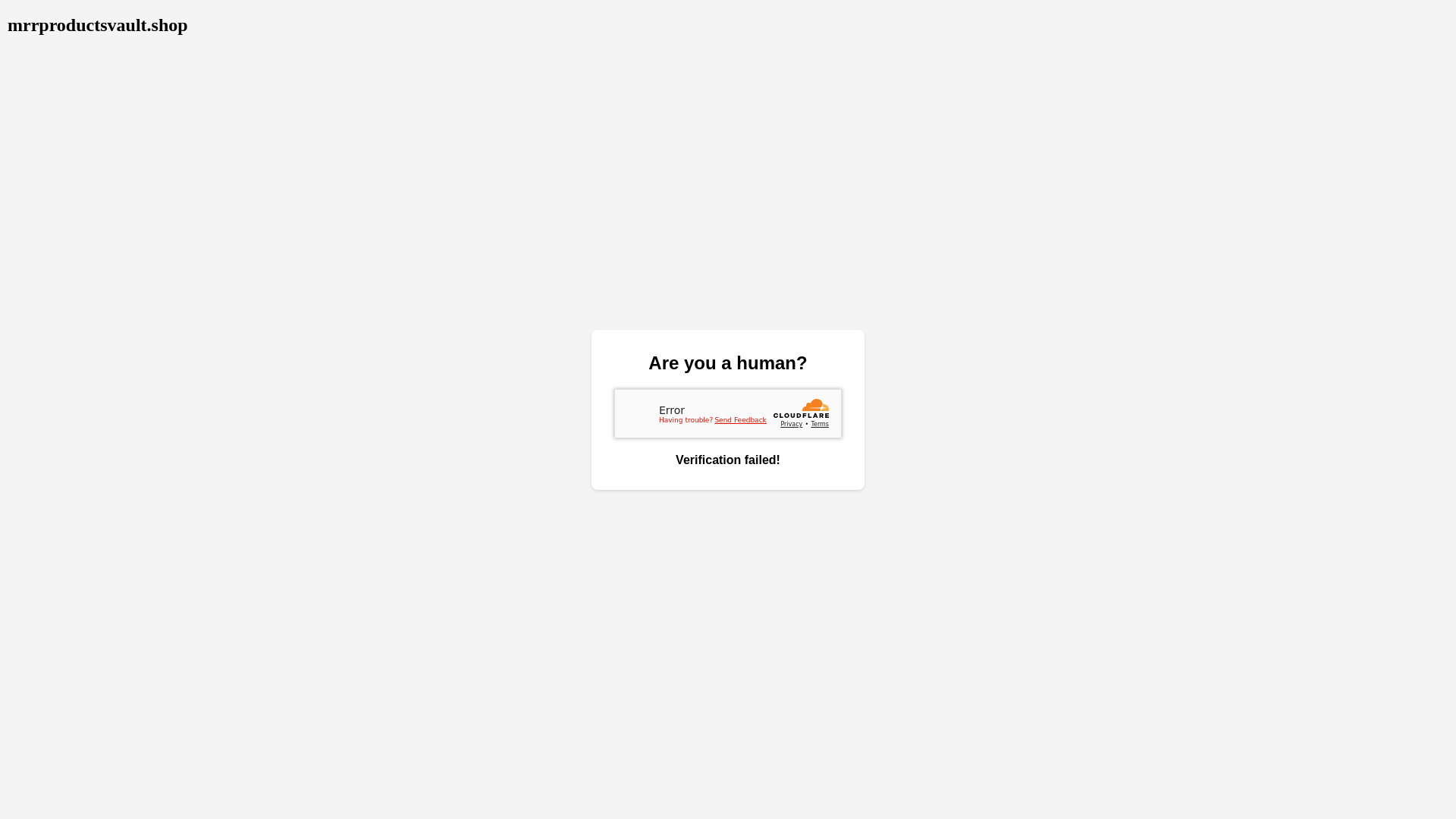 website screenshot of https://mrrproductsvault.shop/