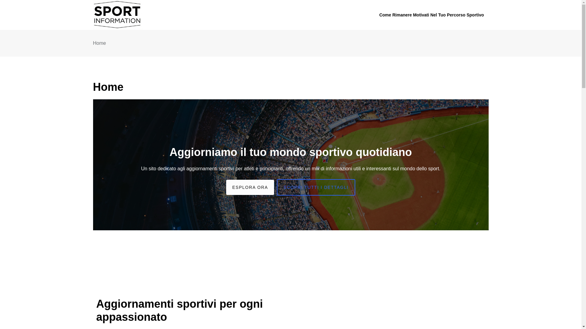 website screenshot of https://sportinformation.it/