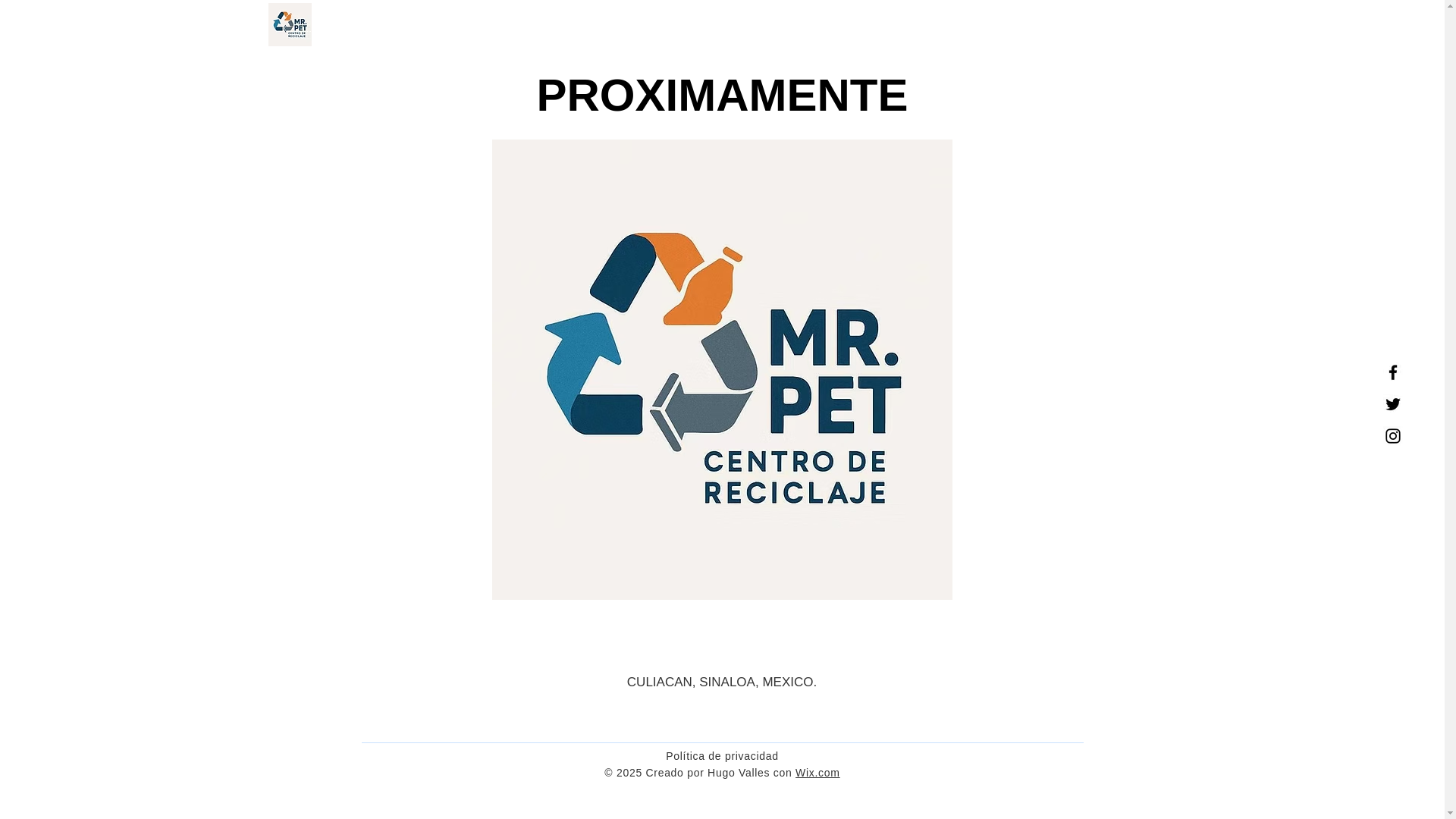 website screenshot of https://centrodereciclajemultiplemrpet.com/