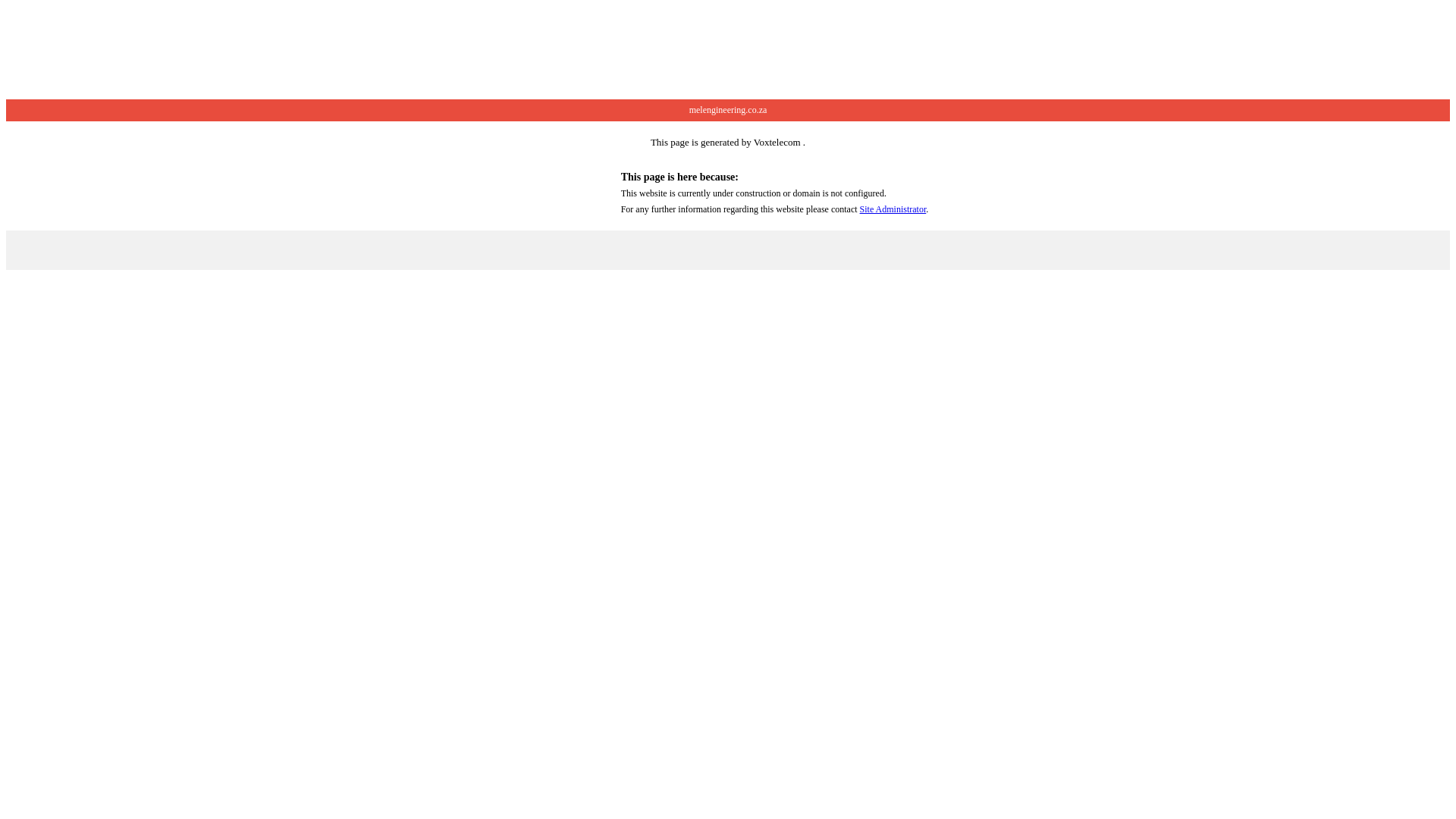 website screenshot of https://melengineering.co.za/