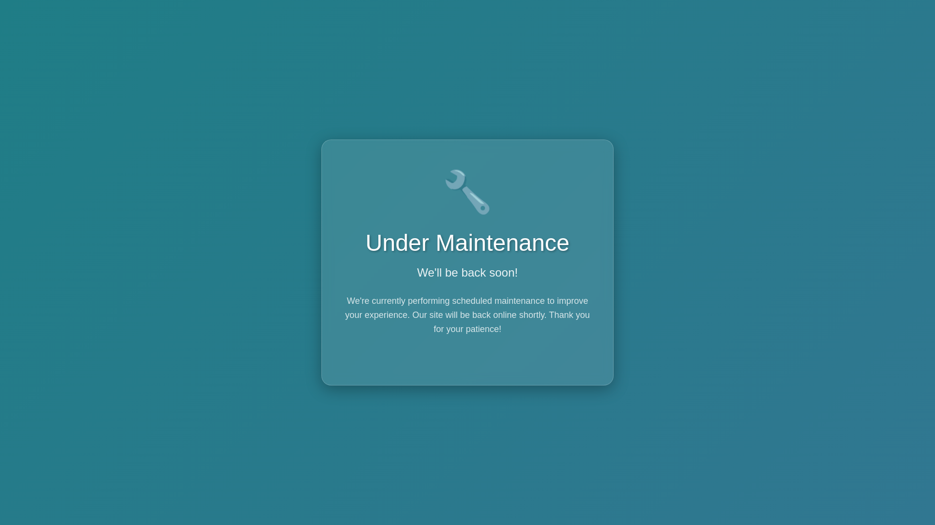 website screenshot of https://maintenance-ett.pages.dev/