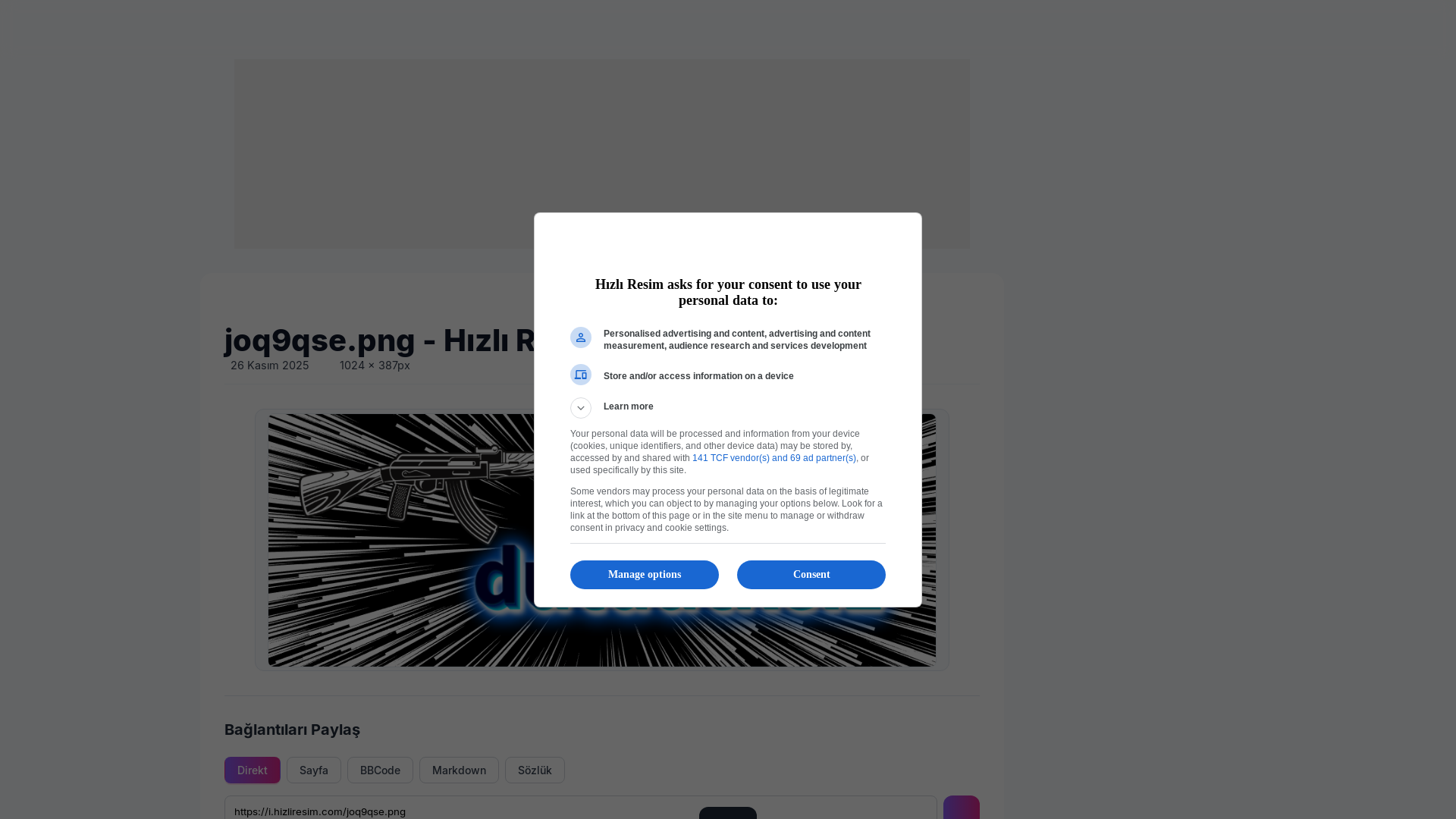 website screenshot of https://hizliresim.com/joq9qse