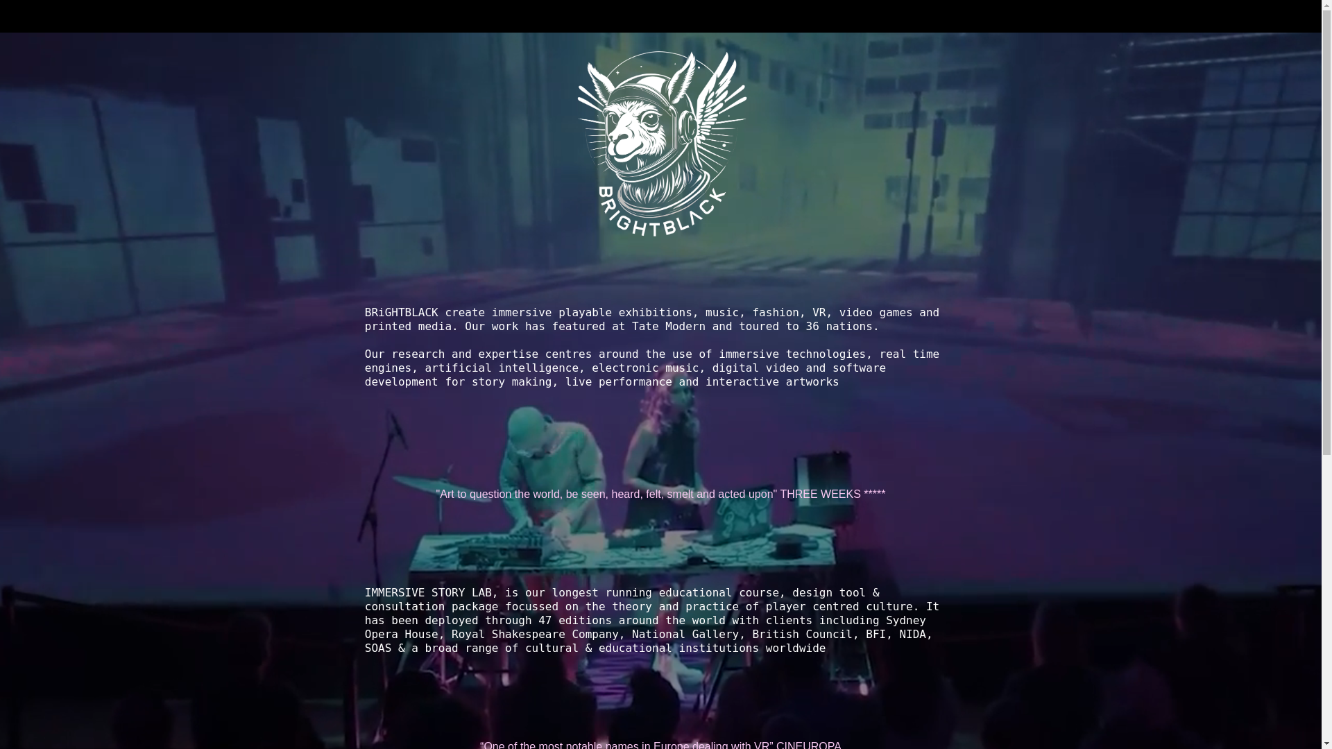 website screenshot of https://brightblack.info/