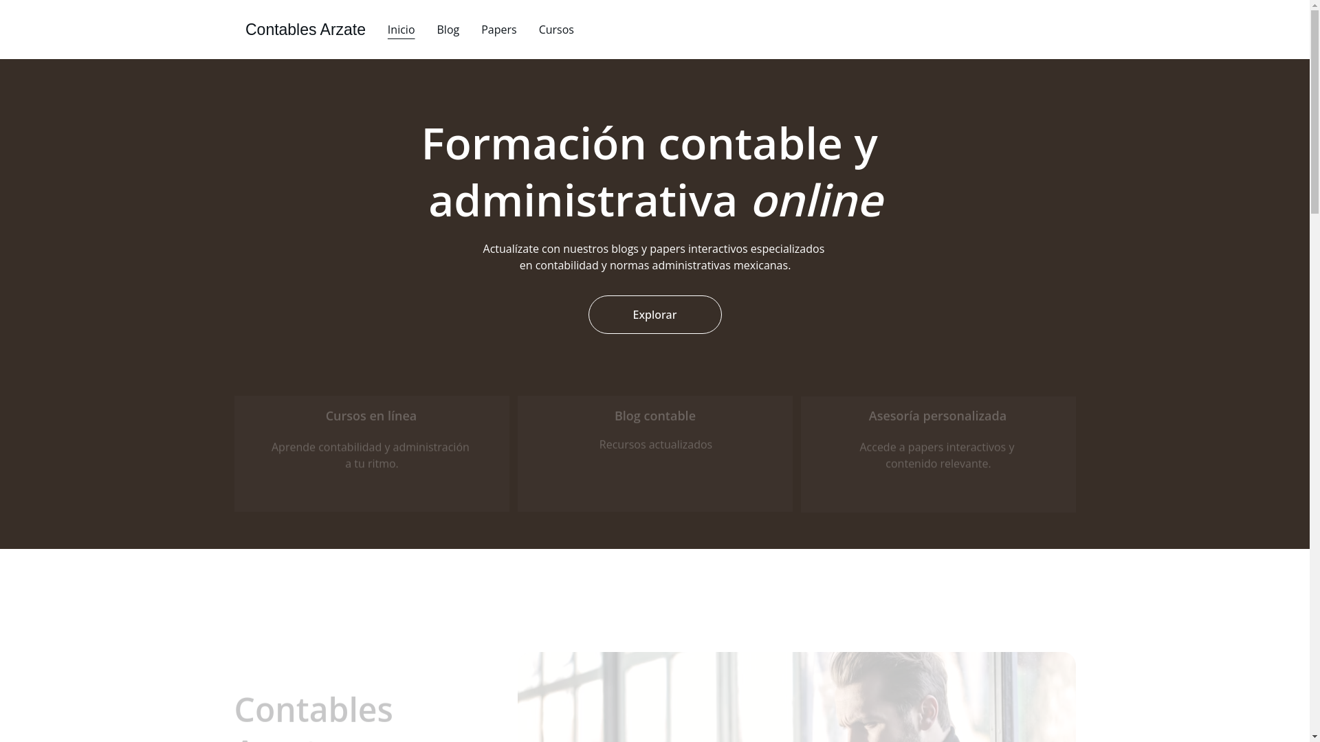 website screenshot of https://contablesarzate.online/