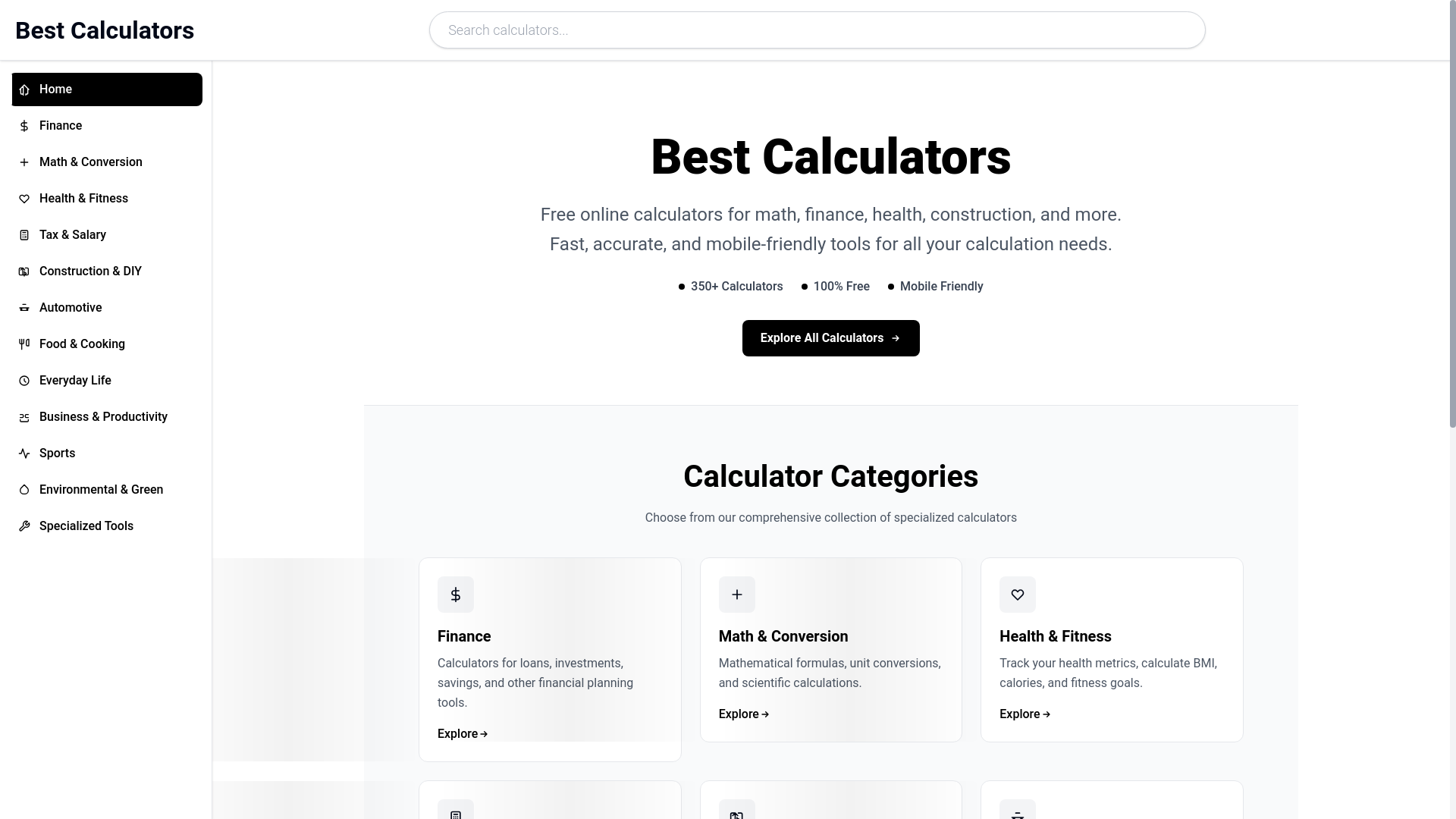 website screenshot of https://calc-template.pages.dev/