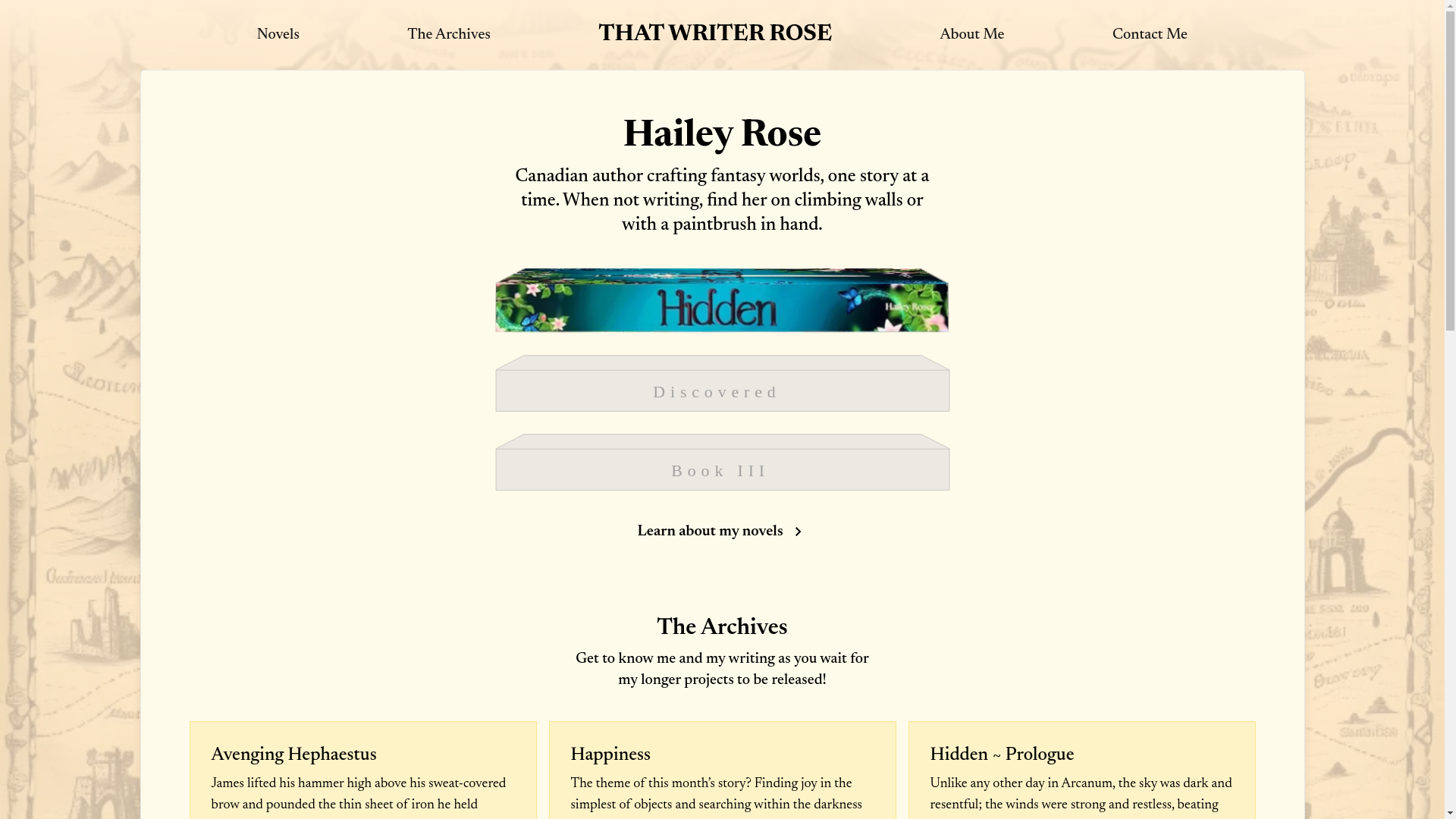 website screenshot of https://hailey-rose-website.pages.dev/