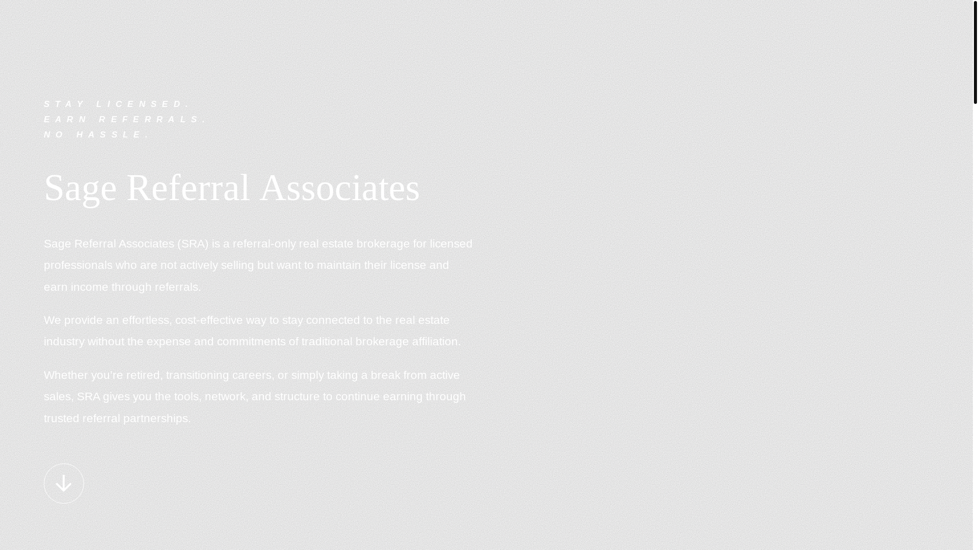 website screenshot of https://sagereferralassociates.com/