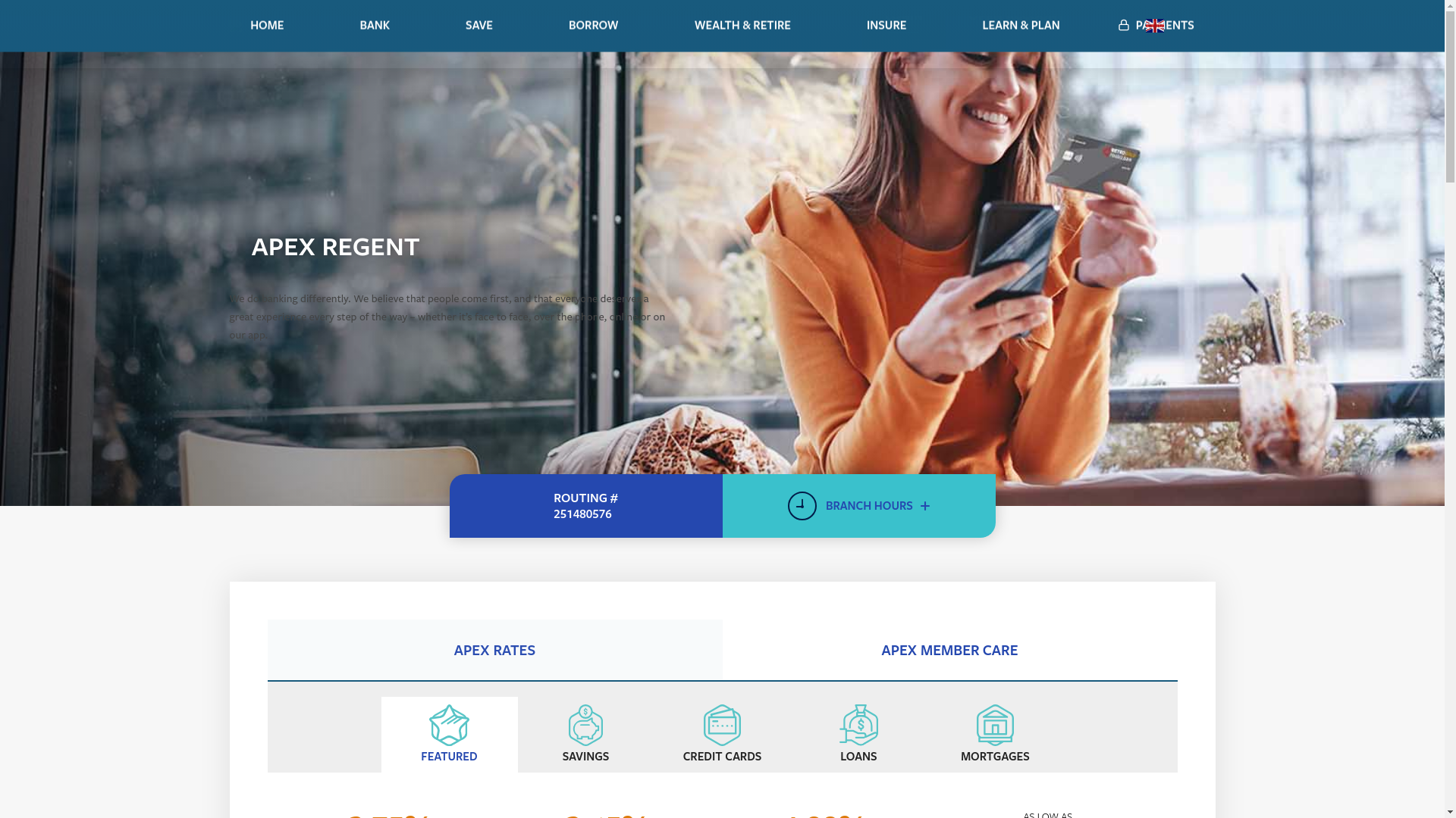 website screenshot of https://apexregent.biz/