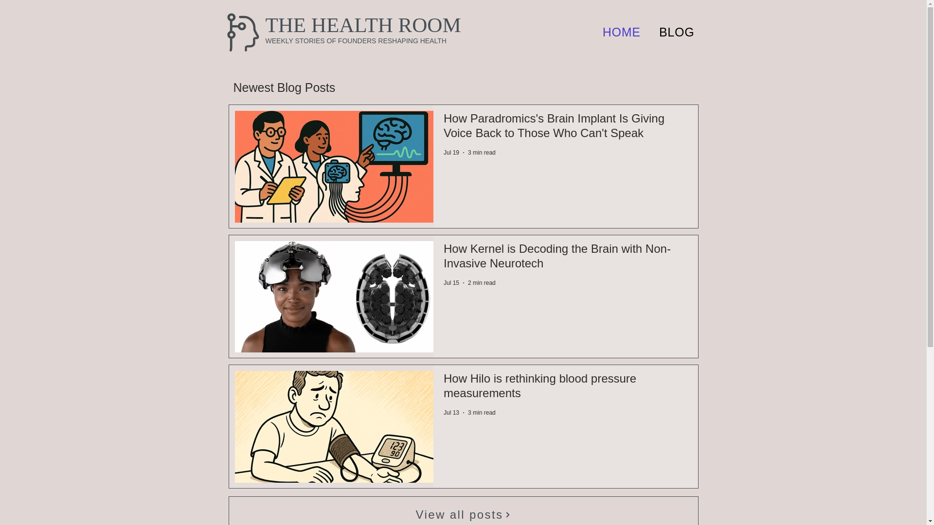website screenshot of https://the-health-room.com/