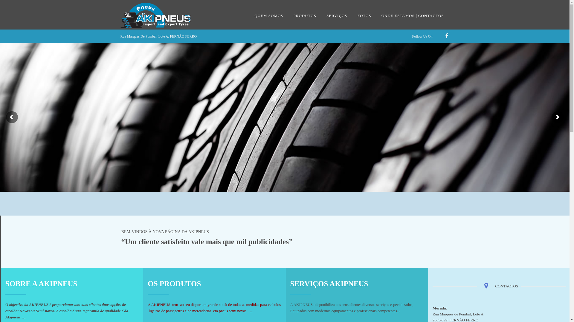 website screenshot of https://www.akipneus.pt/