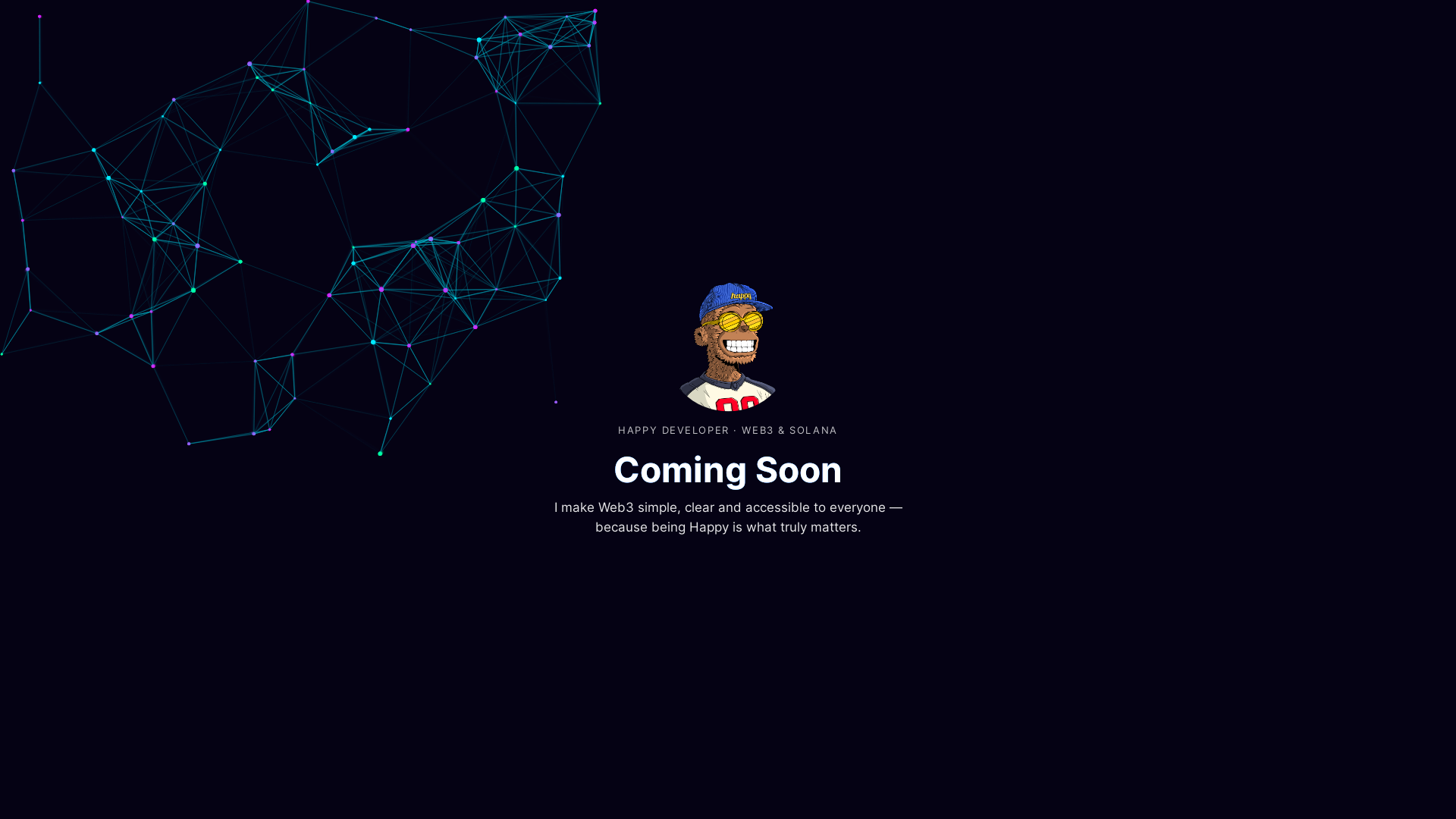 website screenshot of https://happydev.fi/