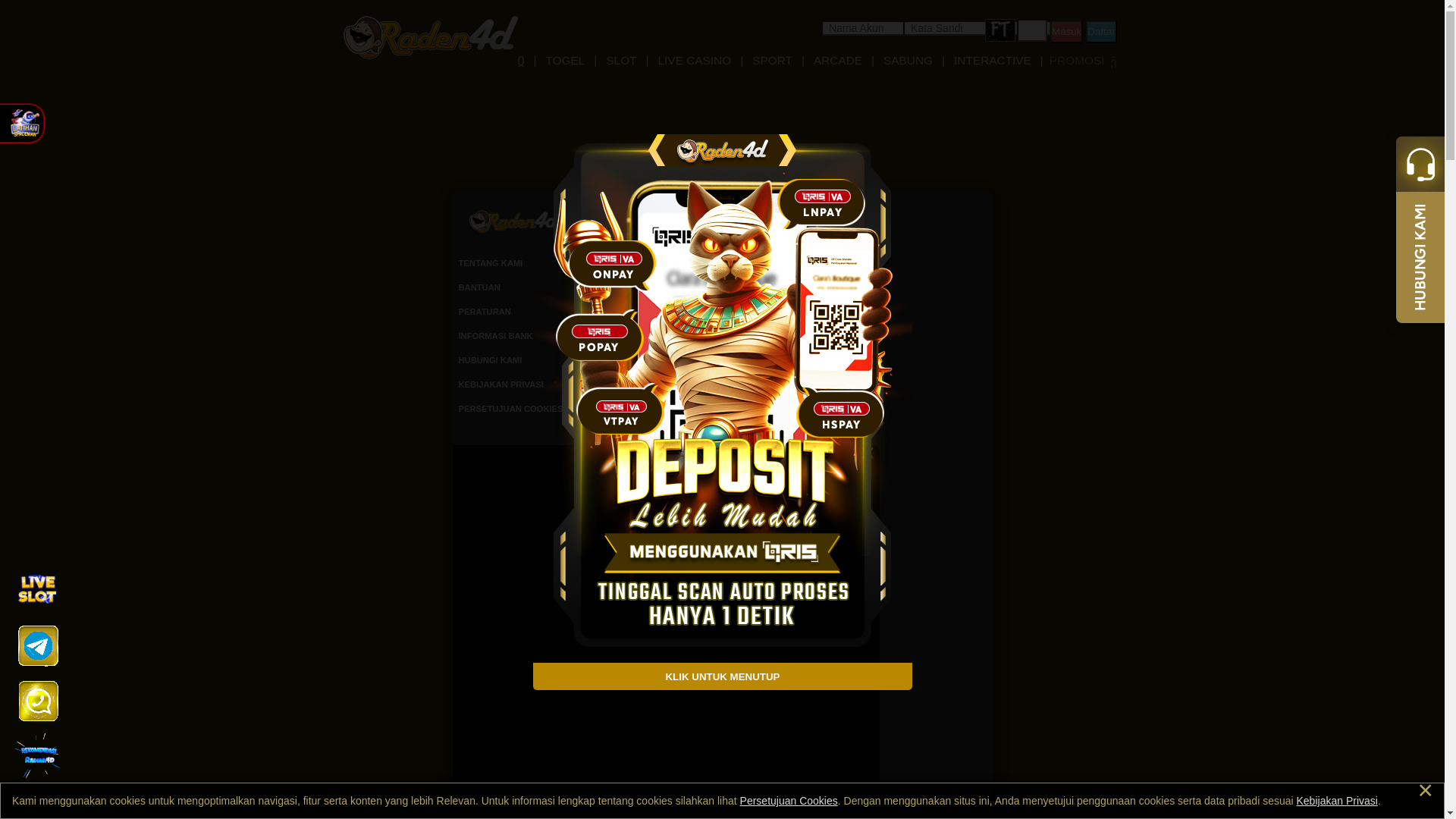 website screenshot of https://raden4d1.click/