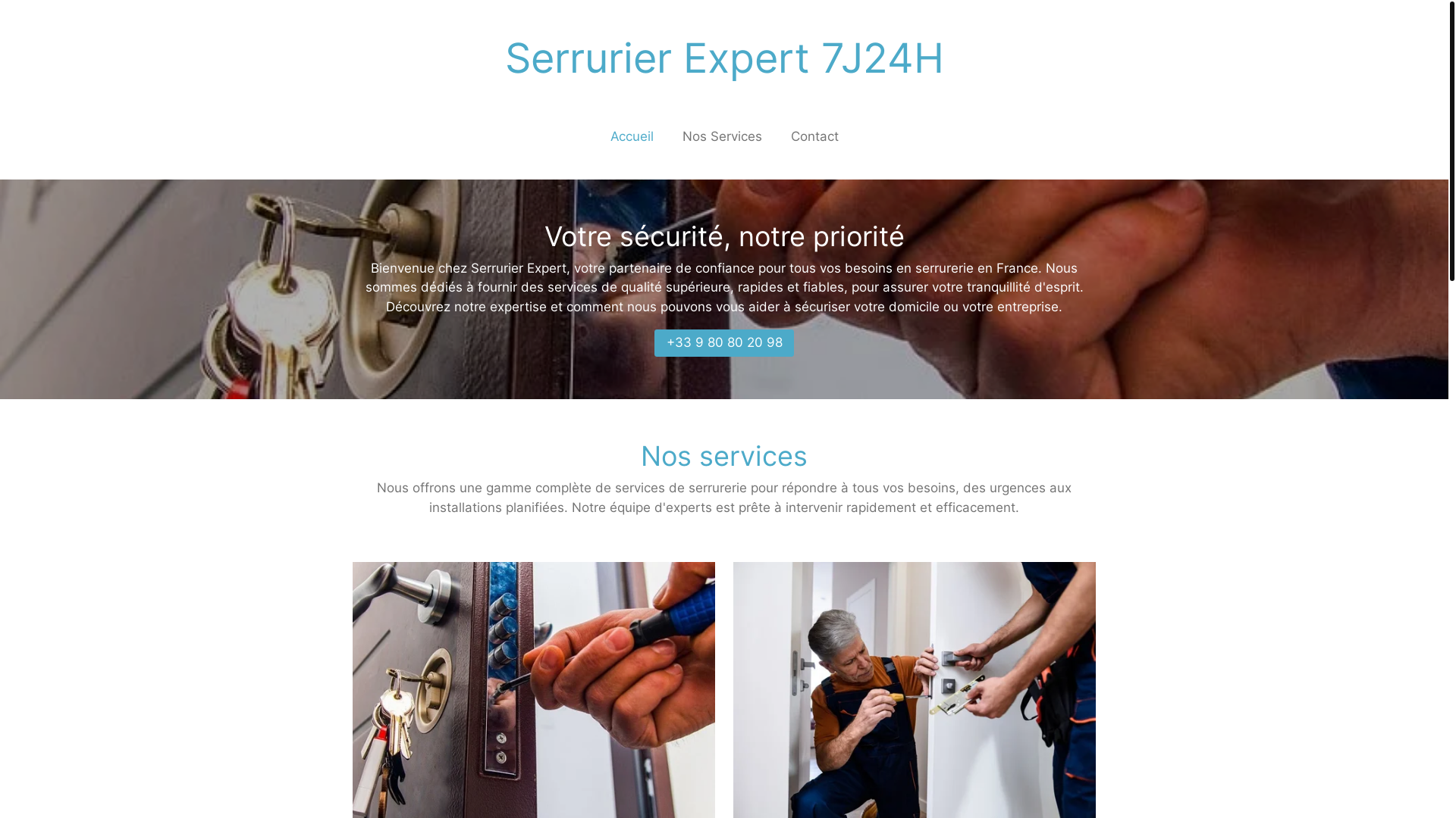website screenshot of https://artisan-serrurier-local.fr/