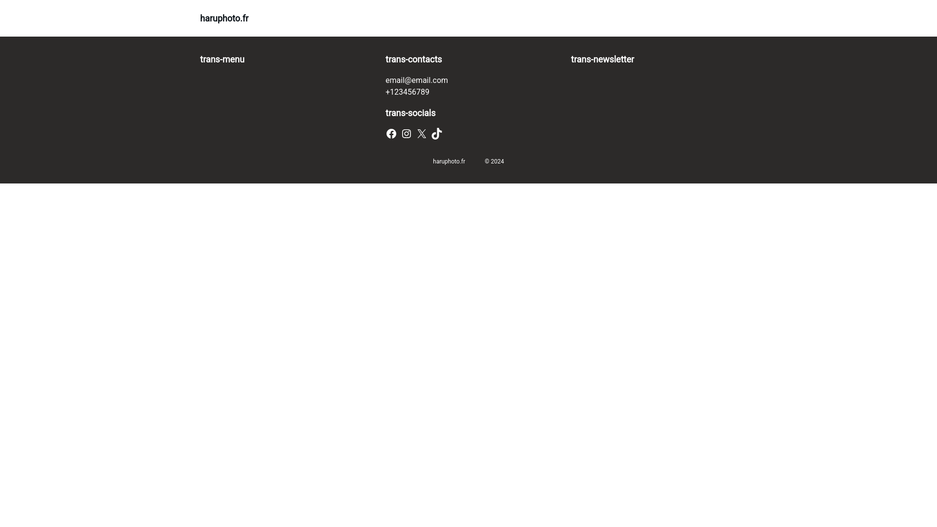 website screenshot of https://haruphoto.fr/