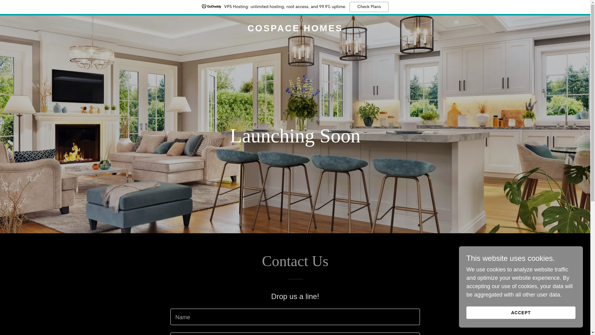 website screenshot of https://cospacehomes.com/