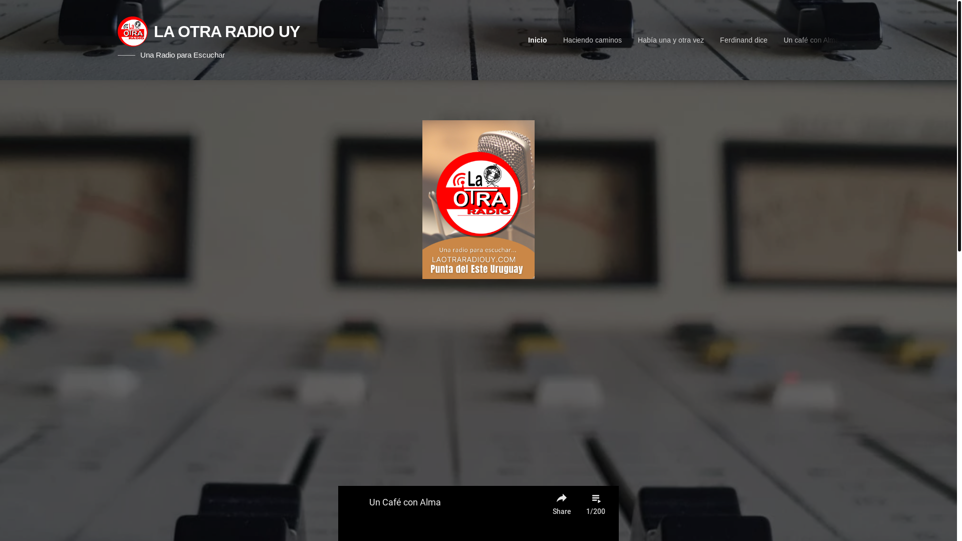 website screenshot of https://laotraradiouy.net/