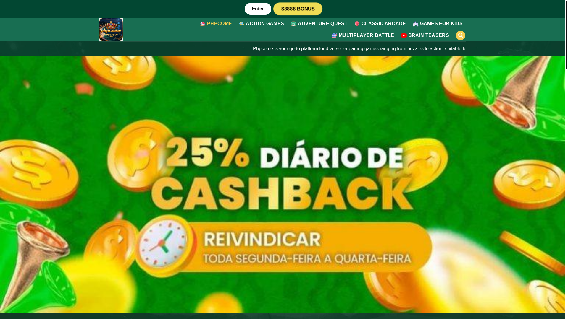 website screenshot of https://phpcomewin.com/