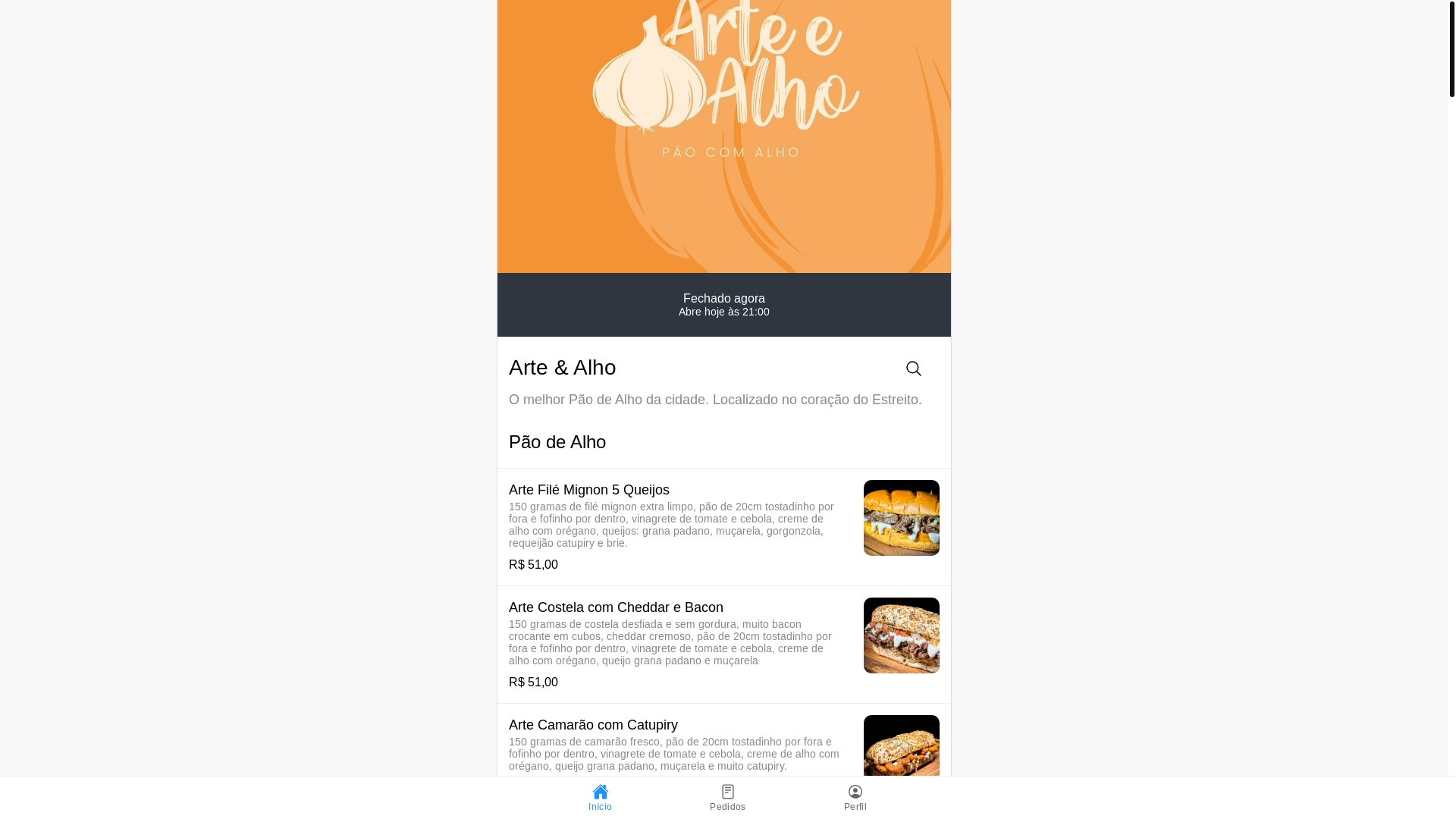 website screenshot of https://arteealho.com.br/