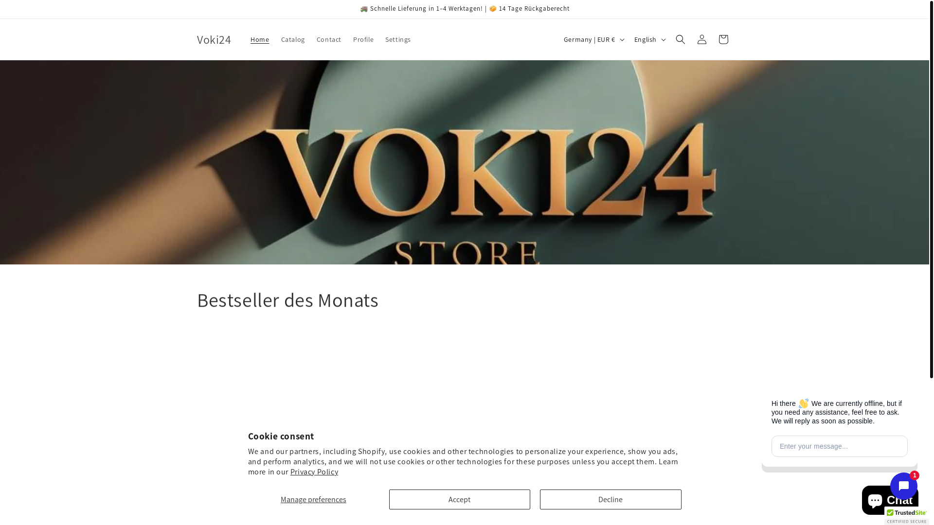 website screenshot of https://voki24.de/