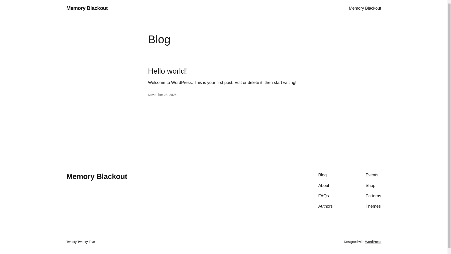 website screenshot of https://memoryblackout1.site/