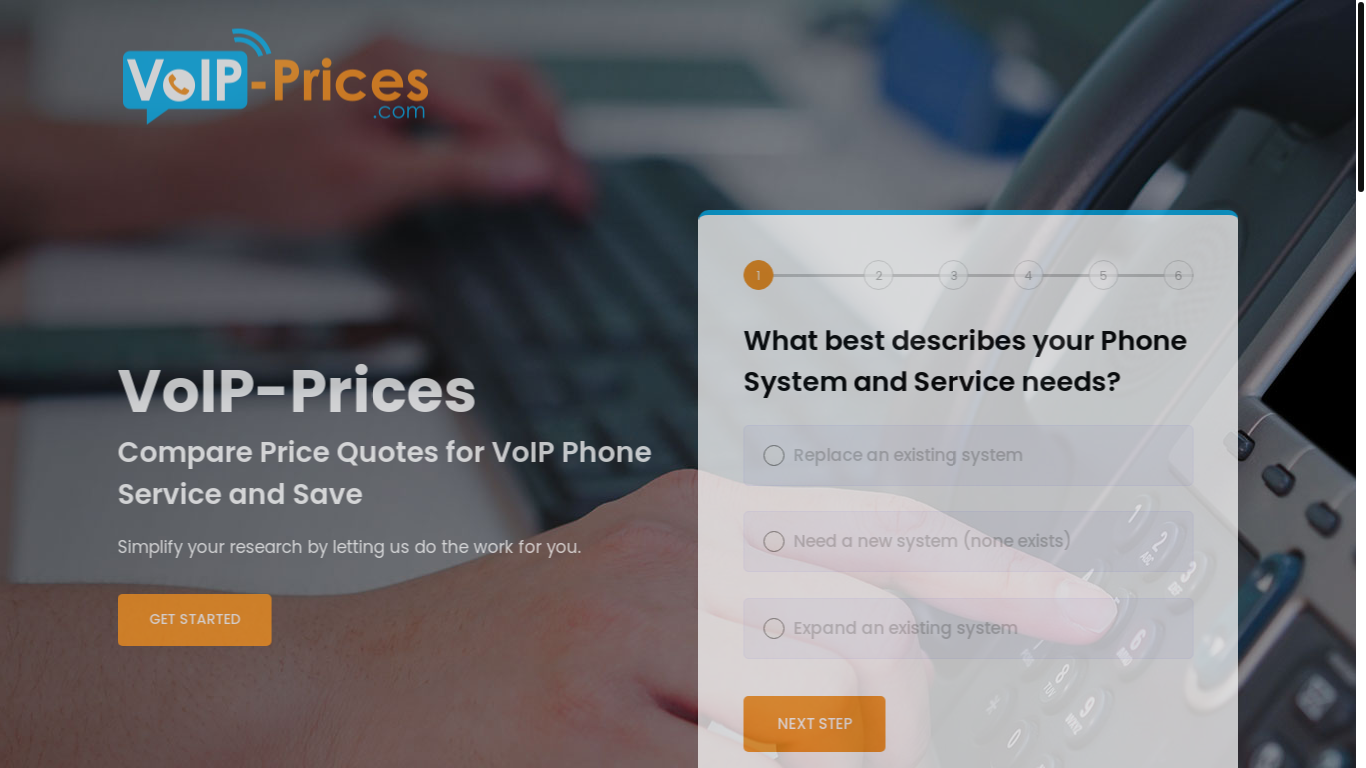 website screenshot of https://voip-prices.com/
