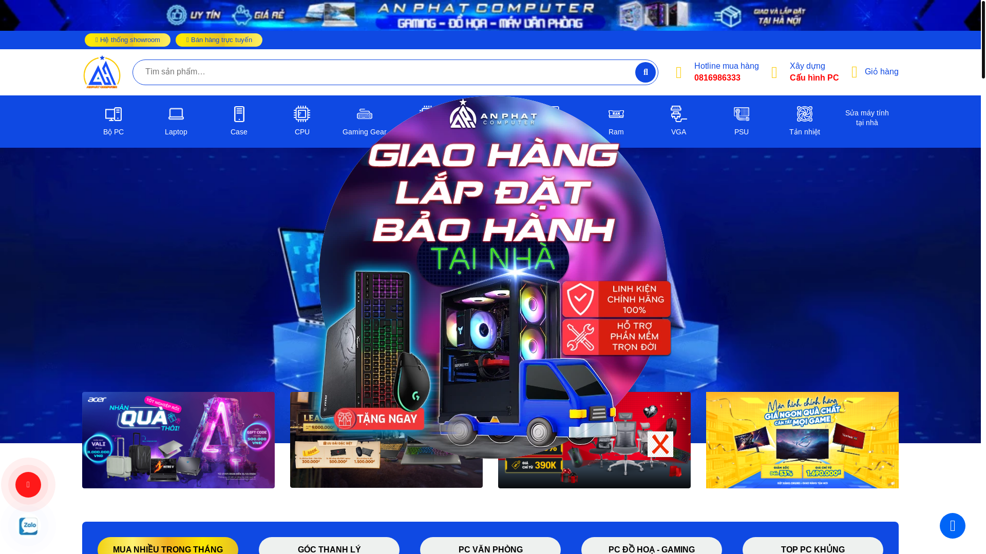 website screenshot of https://anphatcomputer24h.vn/