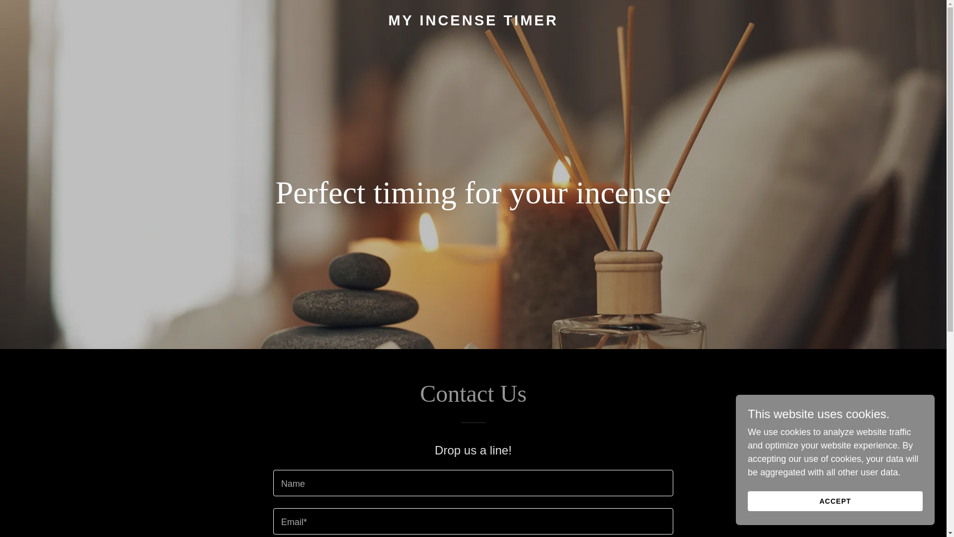 website screenshot of https://myincensetimer.com/