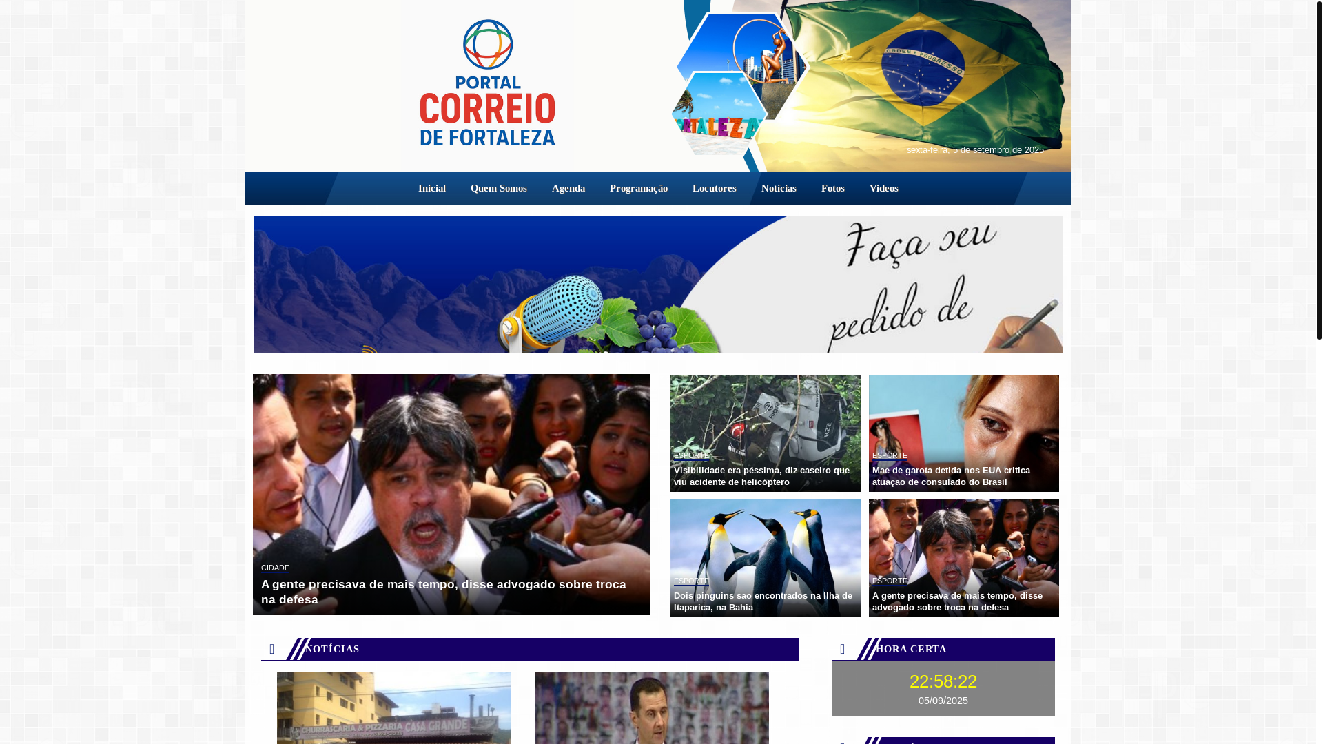 website screenshot of https://correiodefortaleza.com.br/