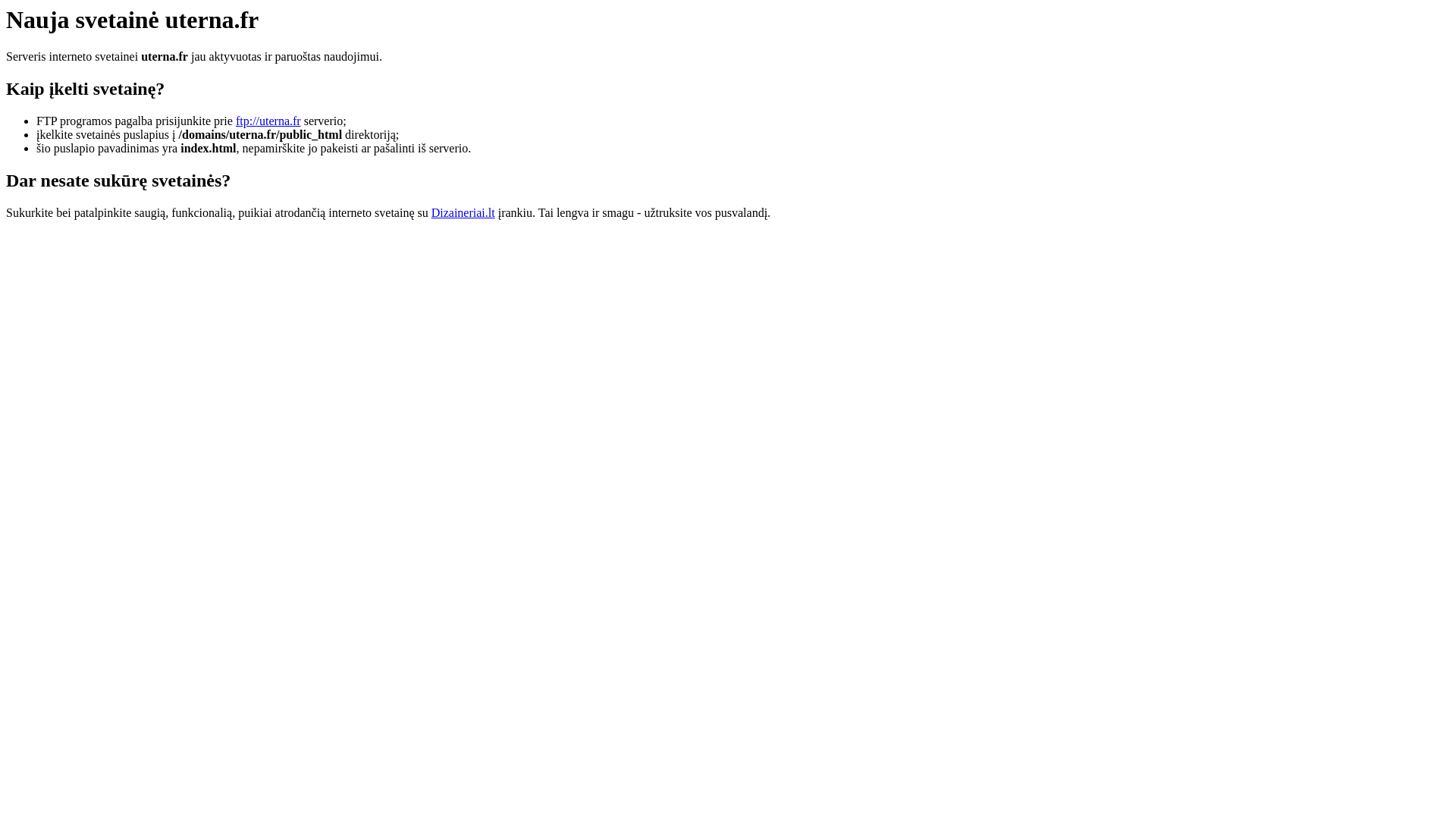 website screenshot of https://uterna.fr/