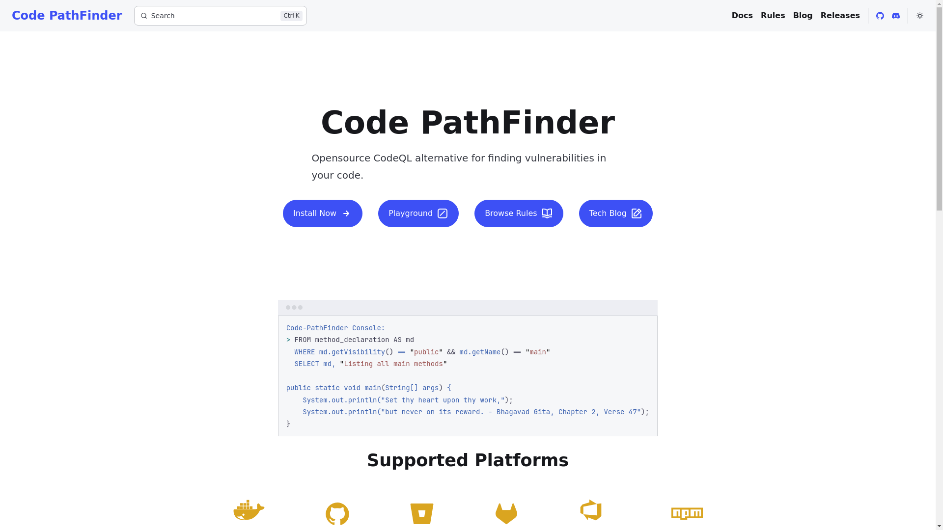 website screenshot of https://codepathfinder.pages.dev/