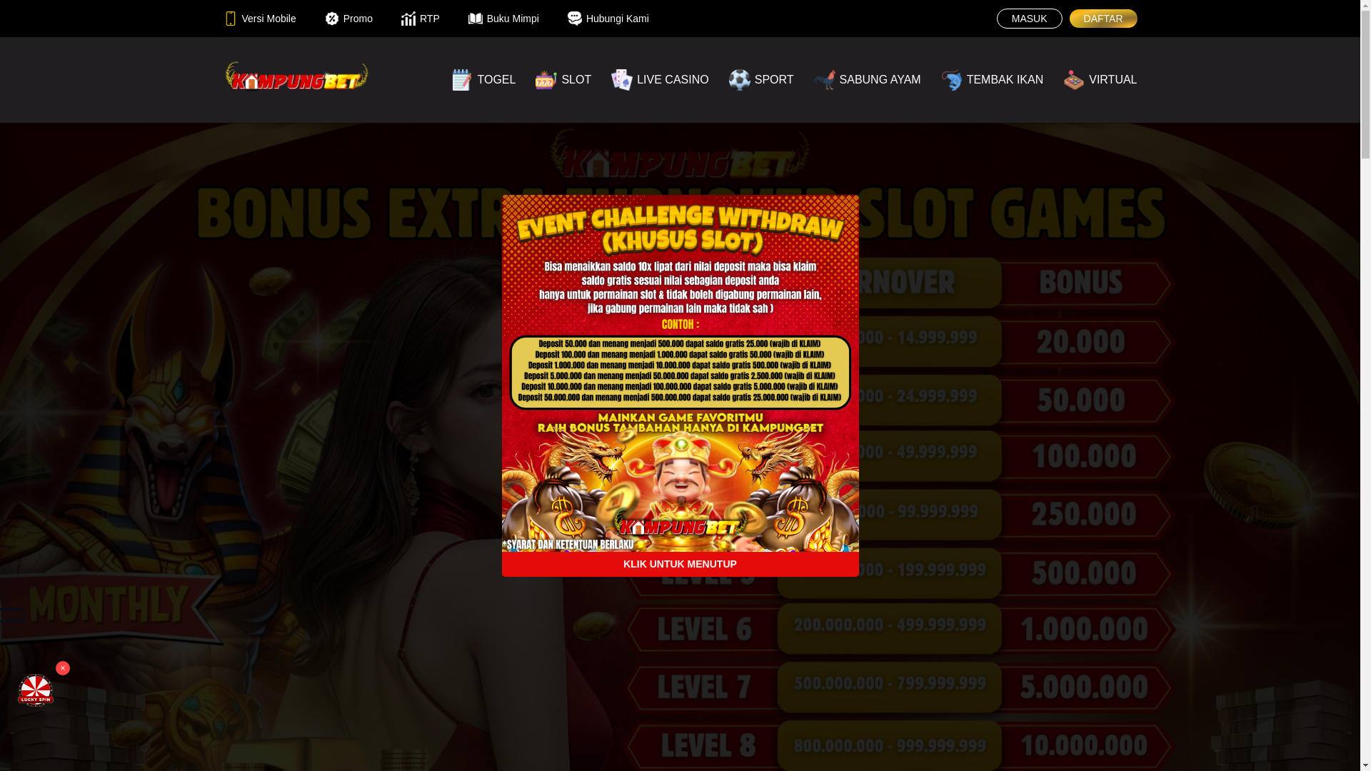 website screenshot of https://kampungnyasultan.com/