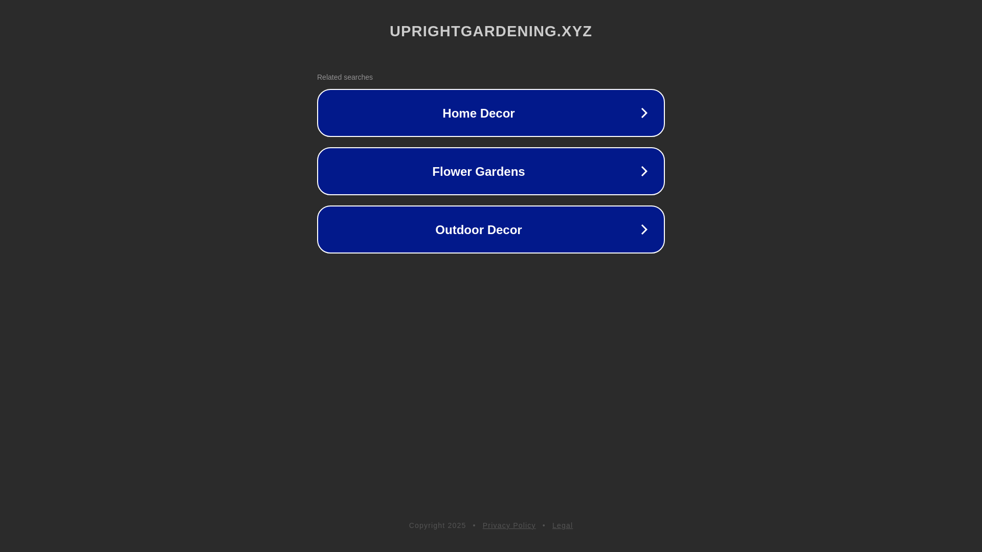 website screenshot of https://uprightgardening.xyz/