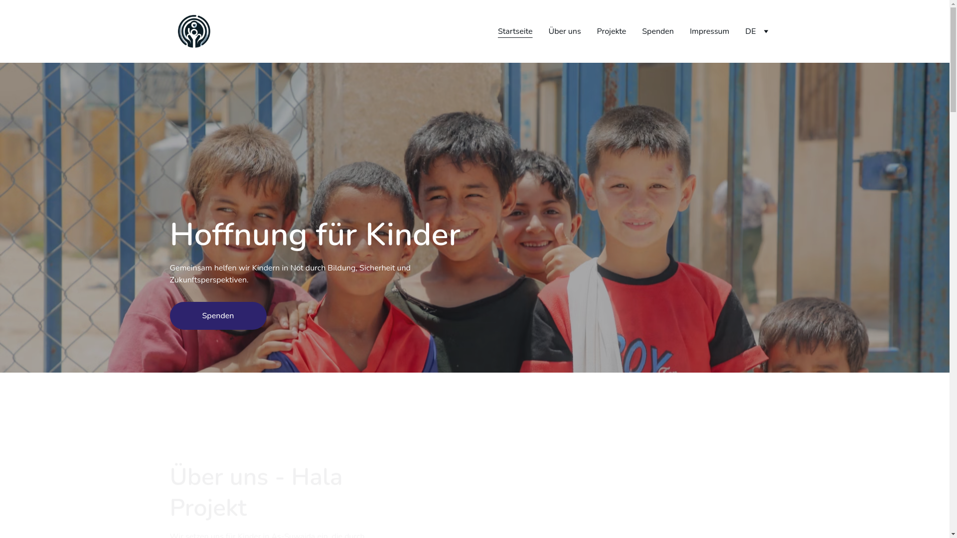 website screenshot of https://hala-project.com/