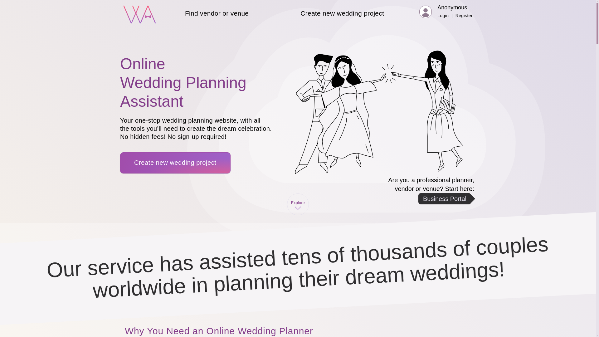 website screenshot of https://josephineandjad.com/