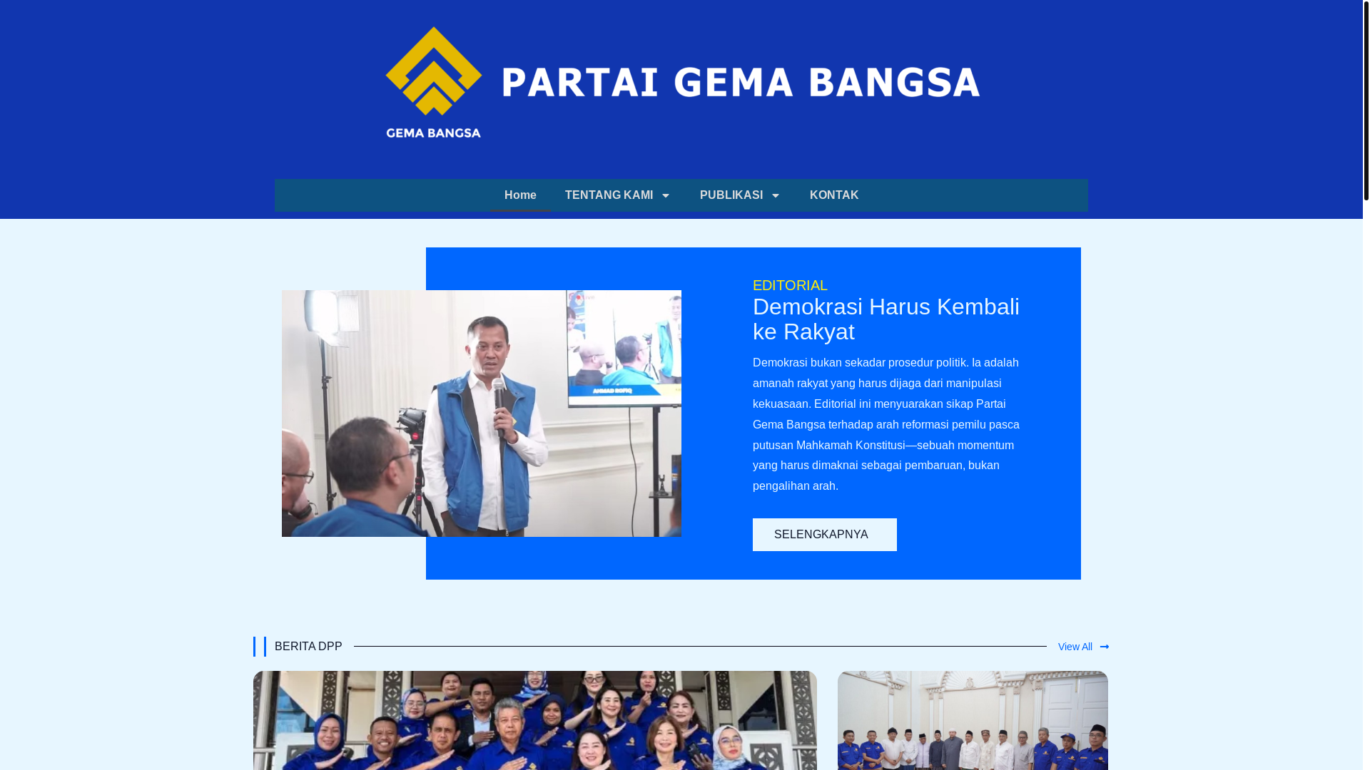 website screenshot of https://partaigemabangsa.org/