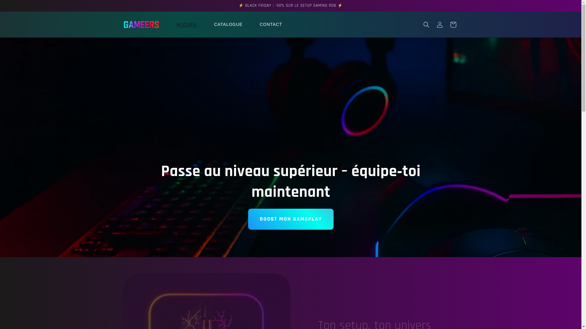 website screenshot of https://gameers.fun/