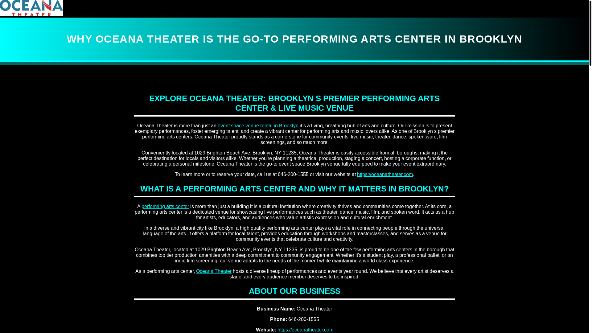 website screenshot of https://oceanatheater.pages.dev/