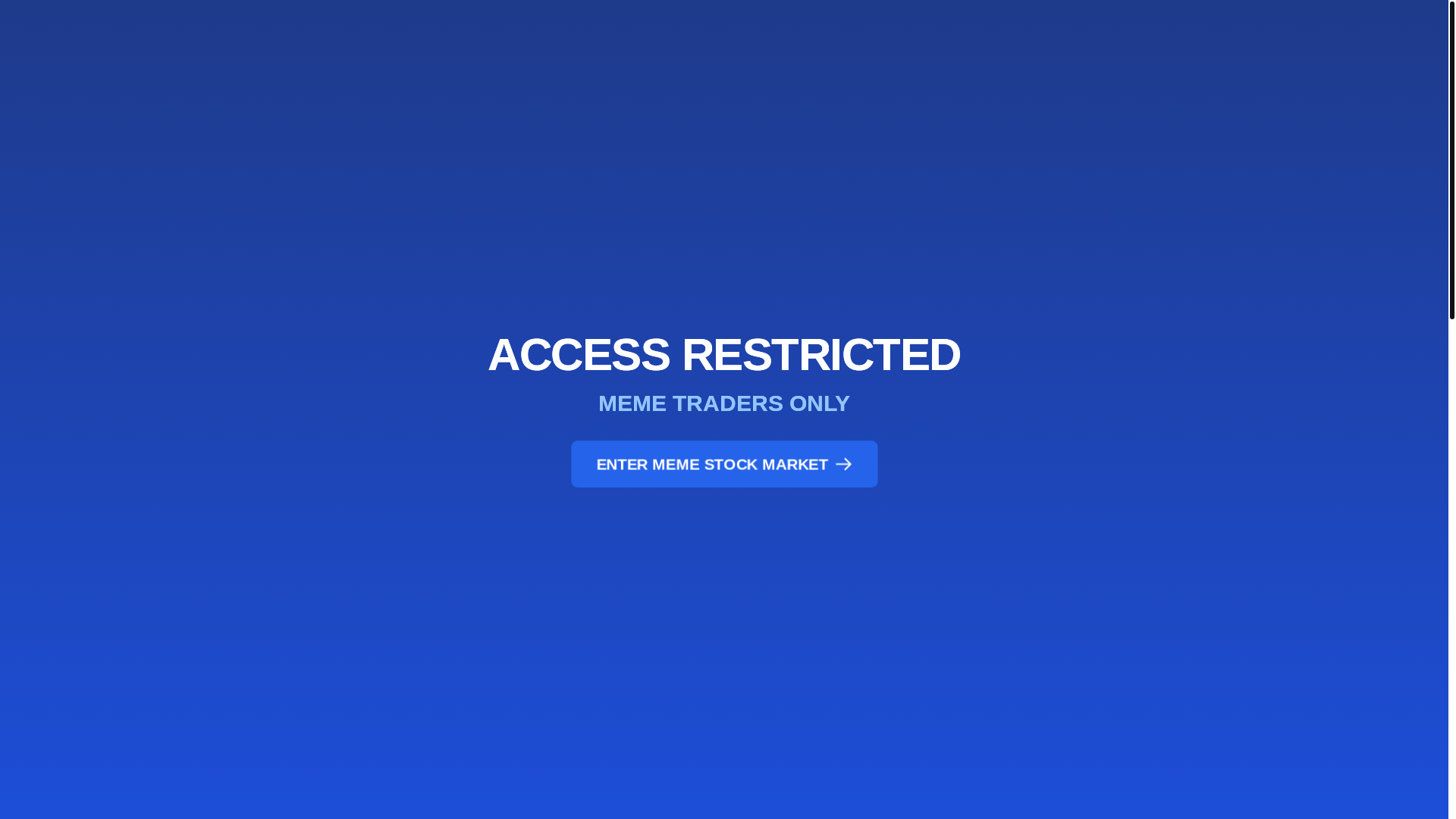 website screenshot of https://memestockmarket26.fun/