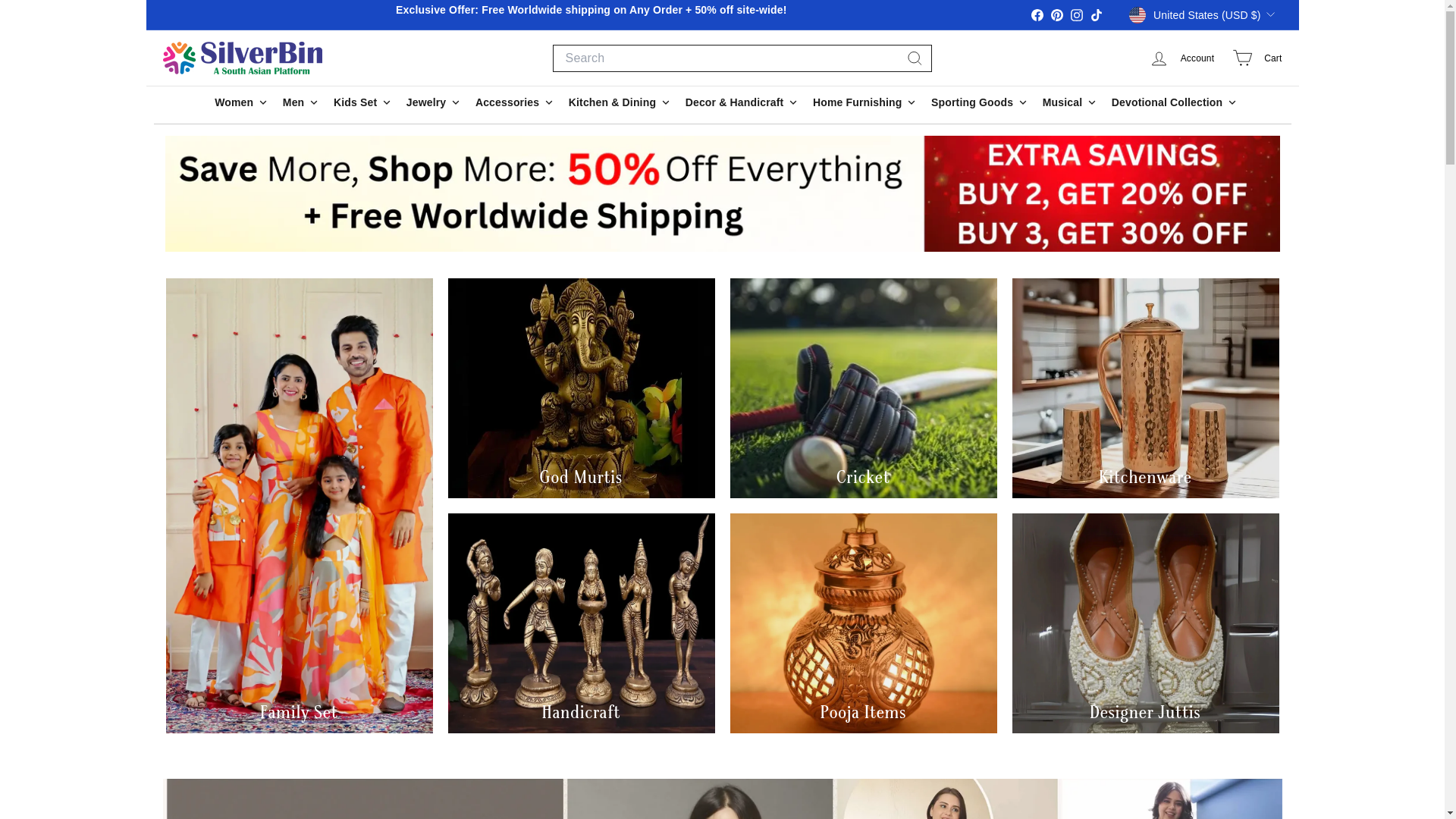 website screenshot of https://www.silverbin.com/