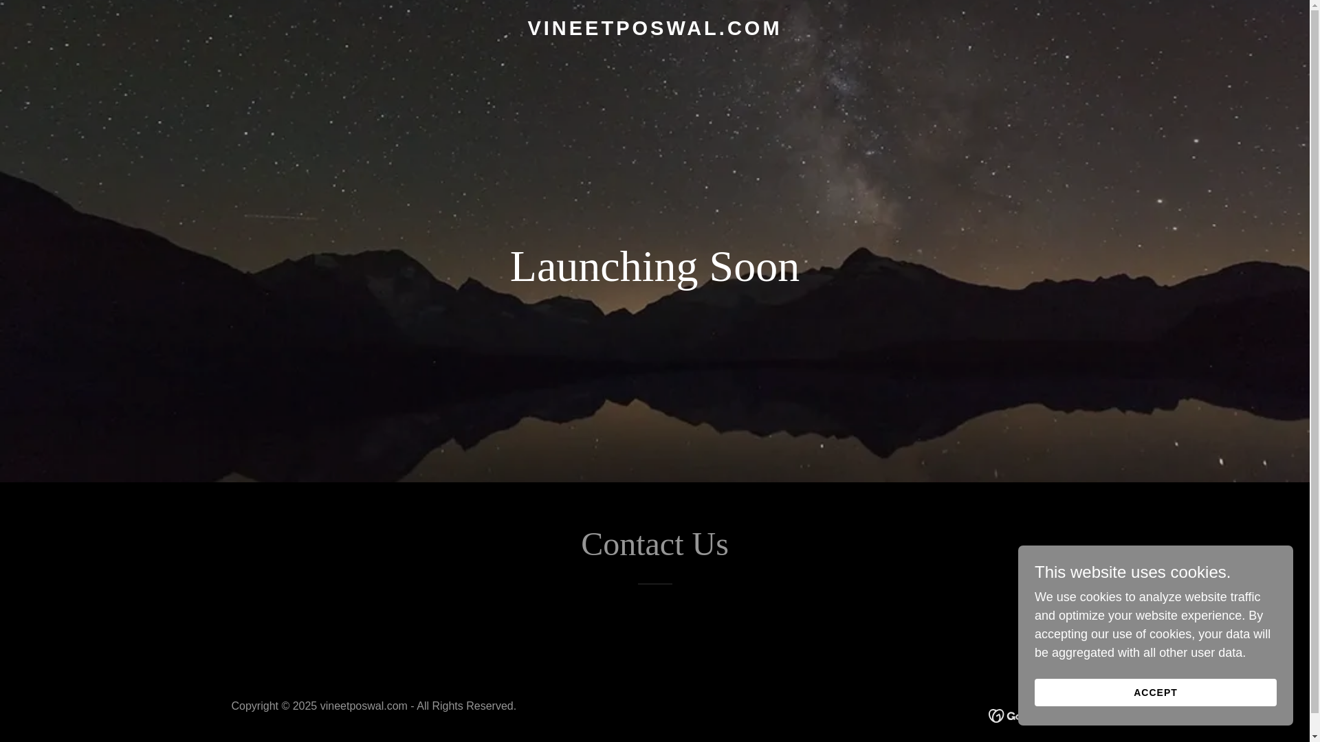 website screenshot of https://vineetposwal.com/