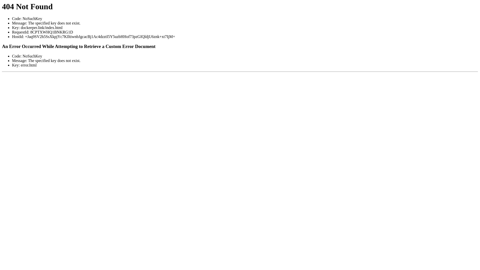 website screenshot of https://dockeeper.link/