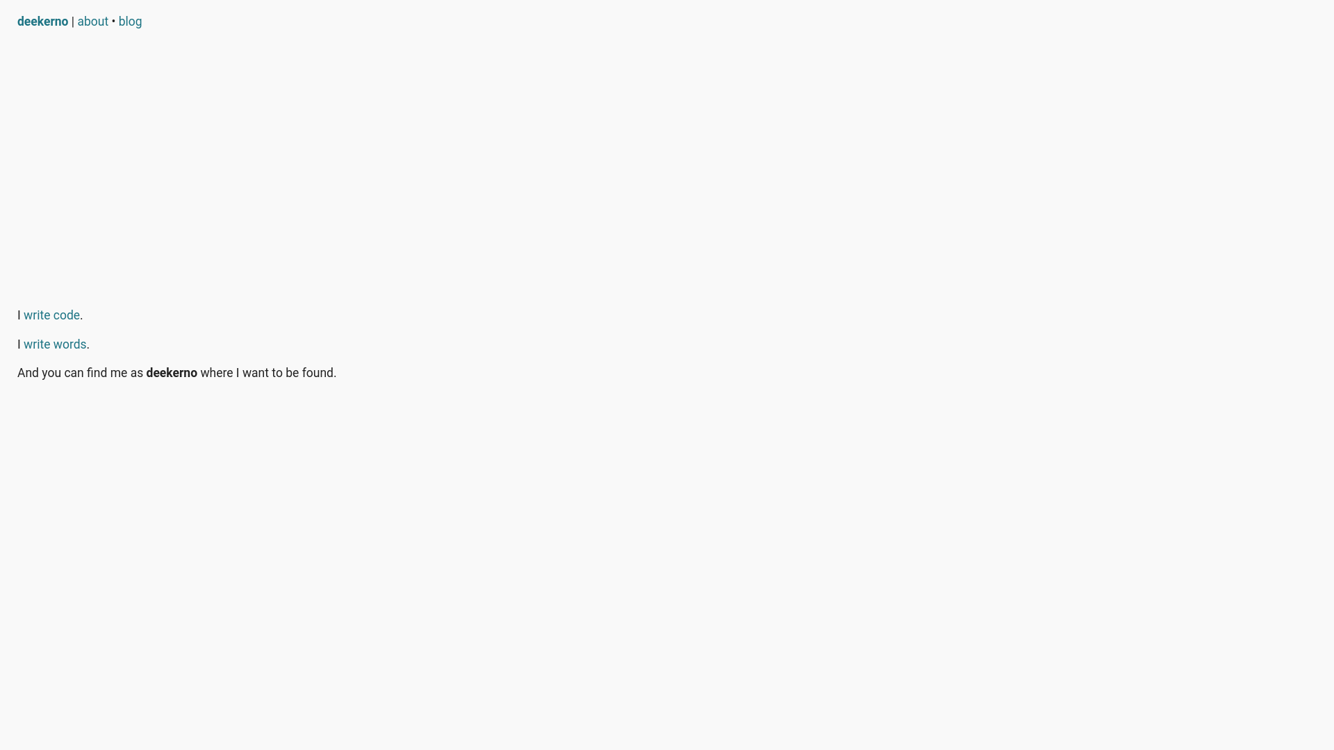 website screenshot of https://deekerno.com/