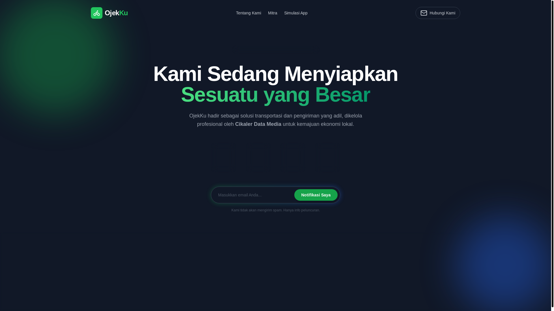 website screenshot of https://ojekku.my.id/