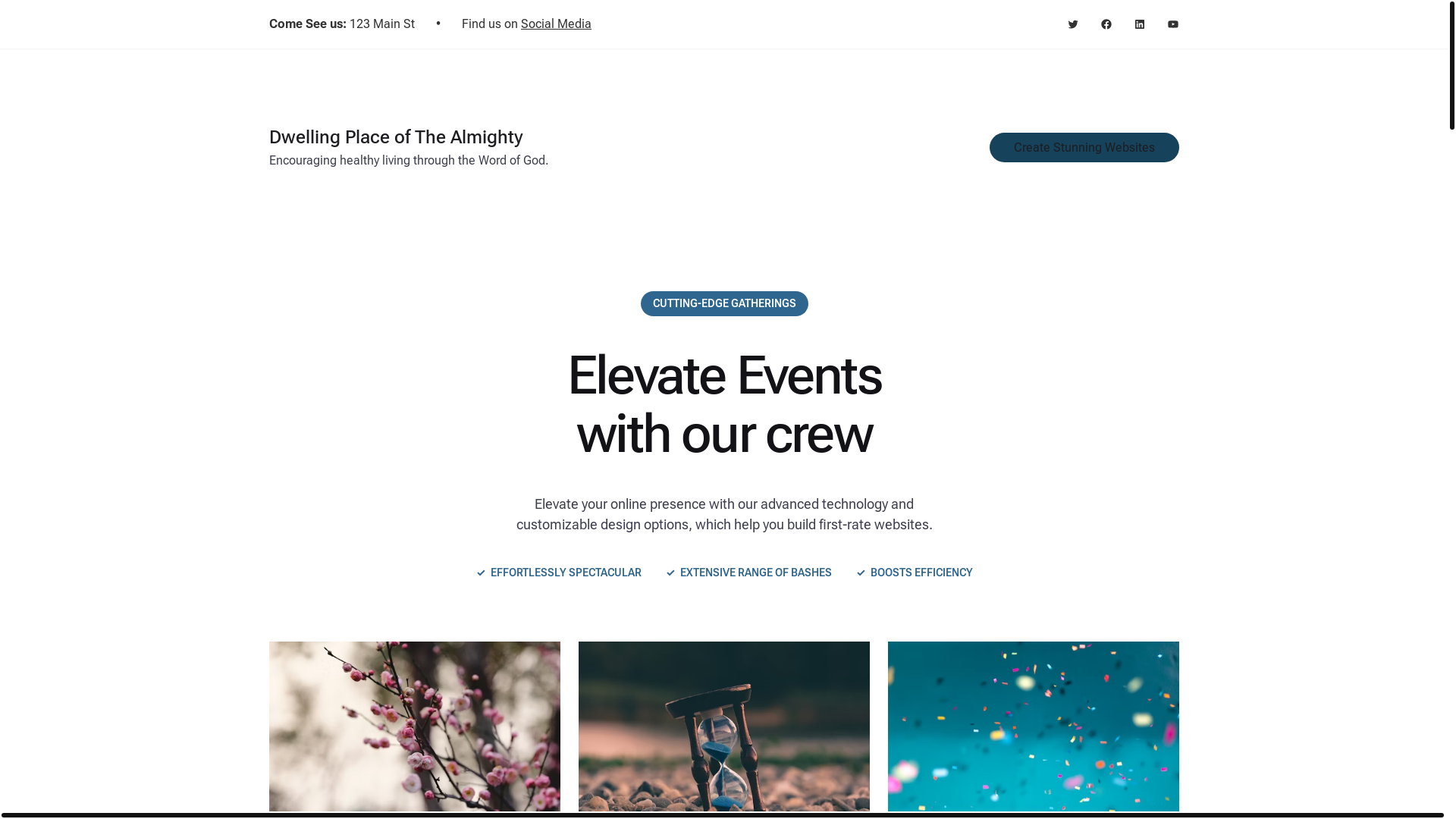 website screenshot of https://dwellingplaceofthealmighty.com/