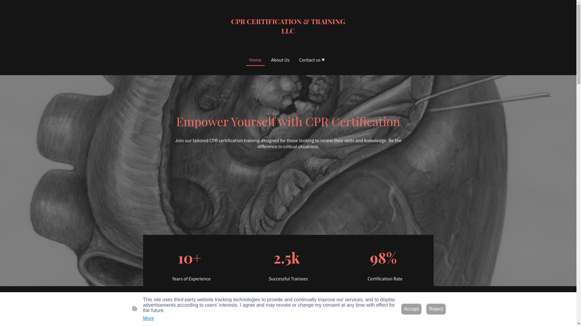 website screenshot of https://cprcertificationtraining1.com/