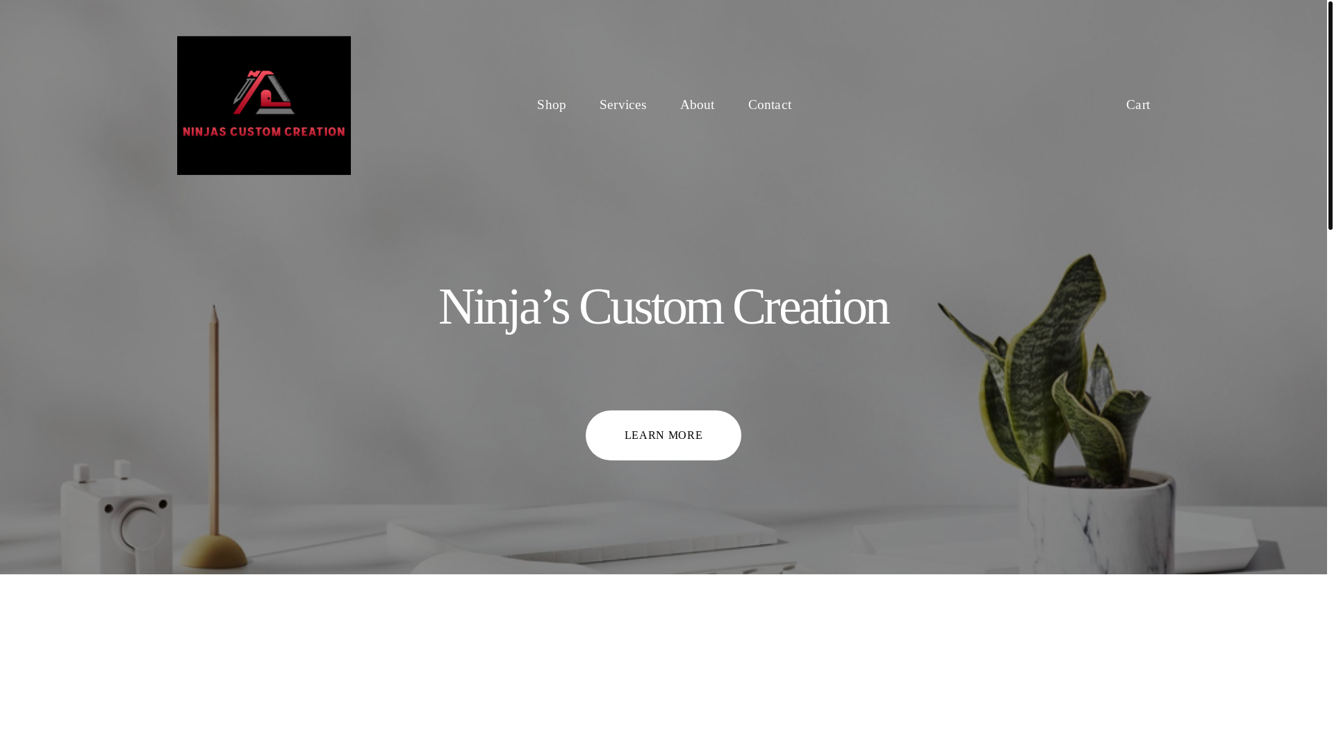 website screenshot of https://ninjascustomcreation.com/