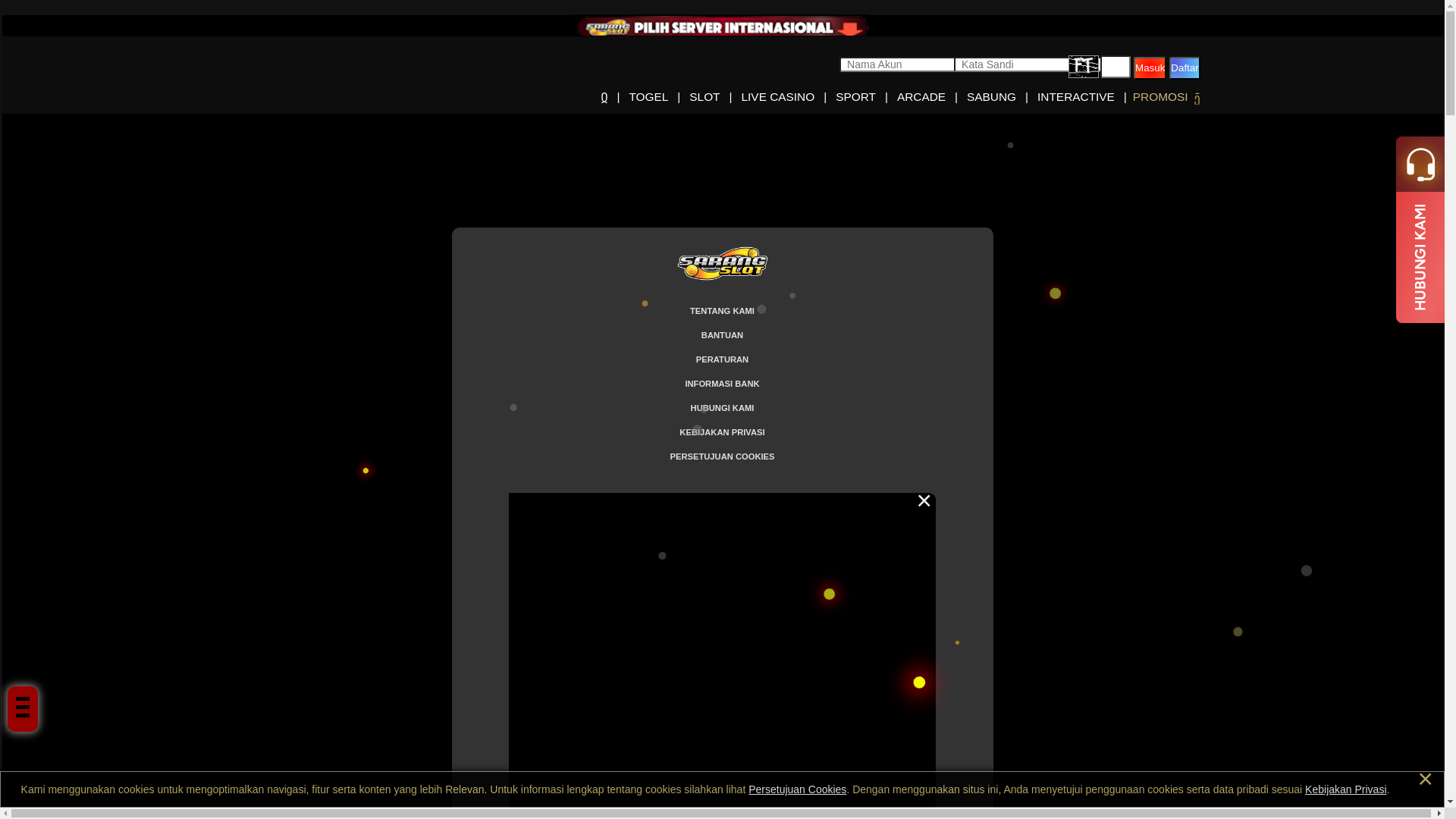 website screenshot of https://sarangslot88b.cv/